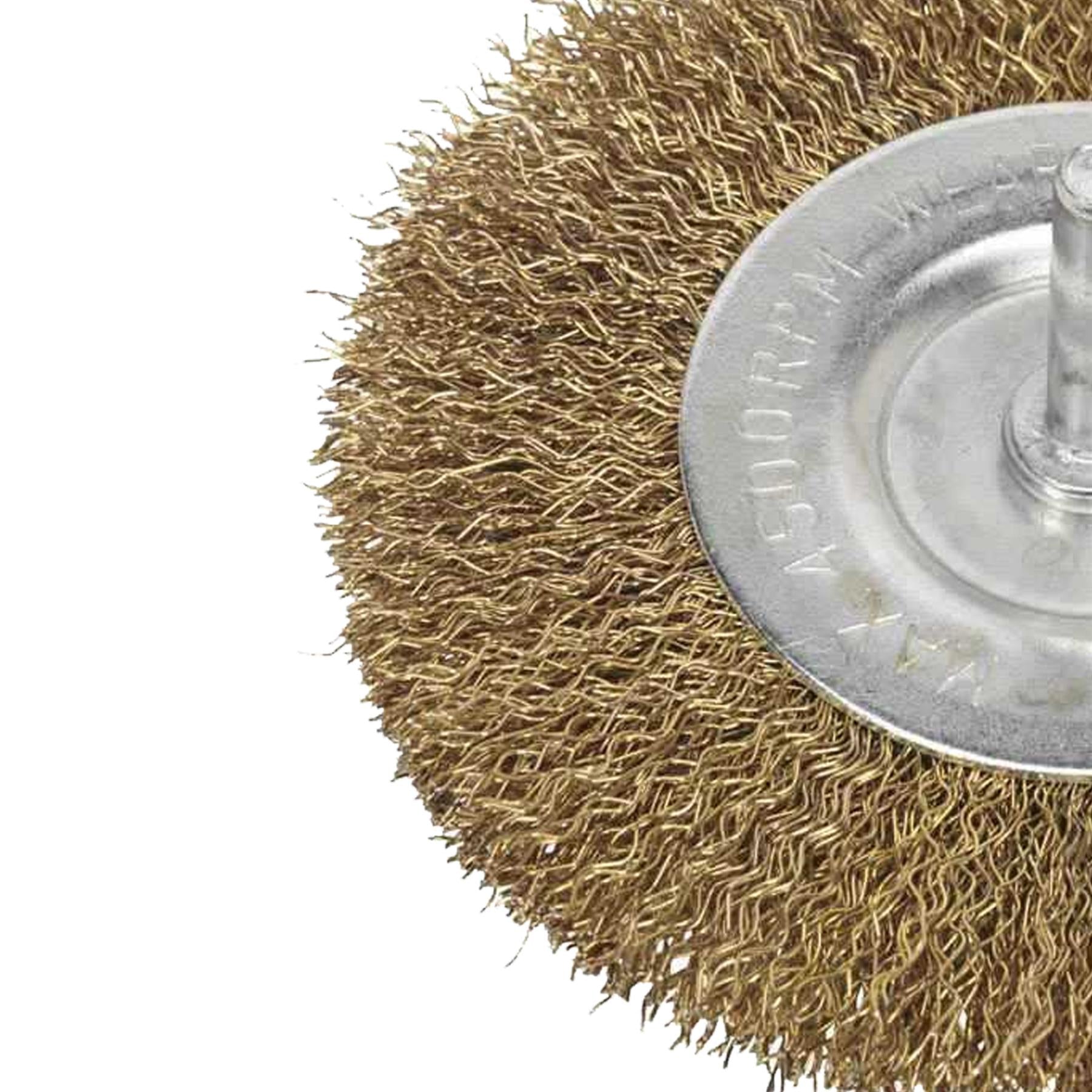 Sealey Flat Wire Brush 100mm with 6mm Shaft