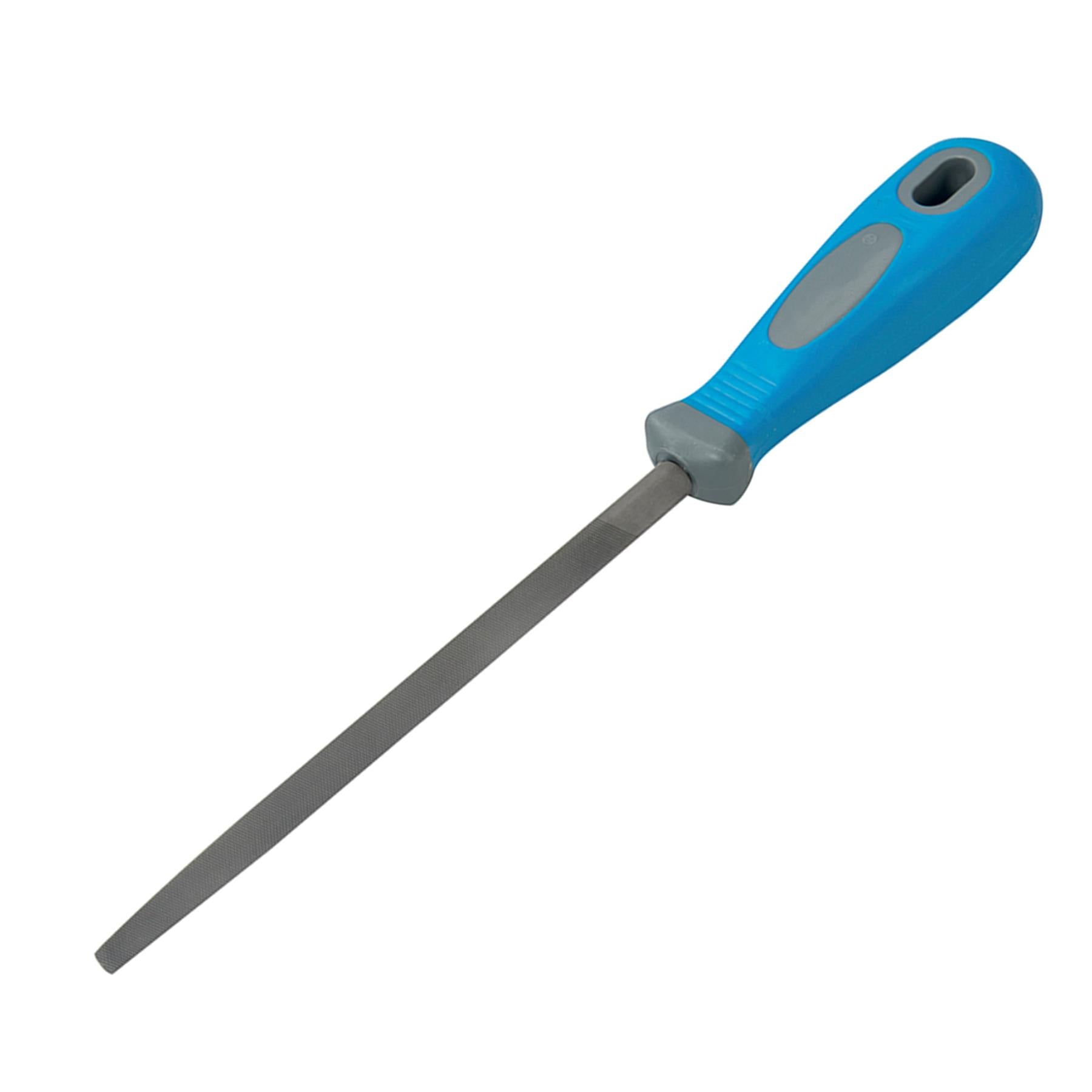 Tri Square File - 2Nd Cut 250mm Soft-Grip Handle With Hanging Hole Quality