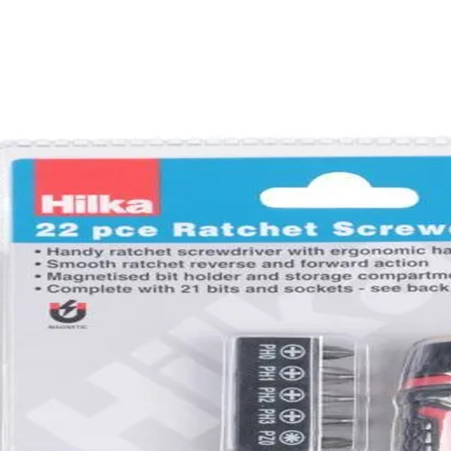 Hilka 22 Pcs Ratchet Screwdriver Set DIY Tool Kit Repair Precision Hand Tools