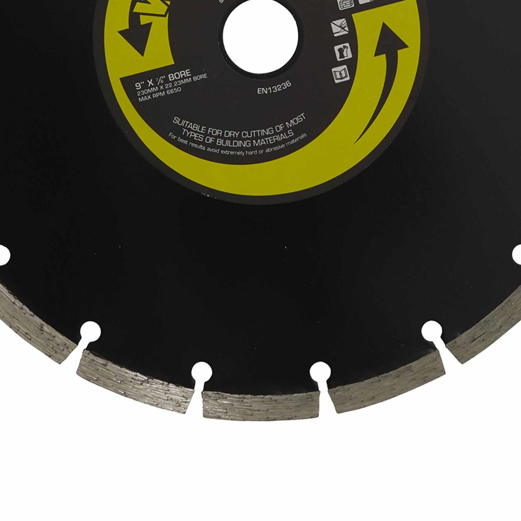 Sealey Value Diamond Blade 230 x 22mm Dry-Cutting - WDV230