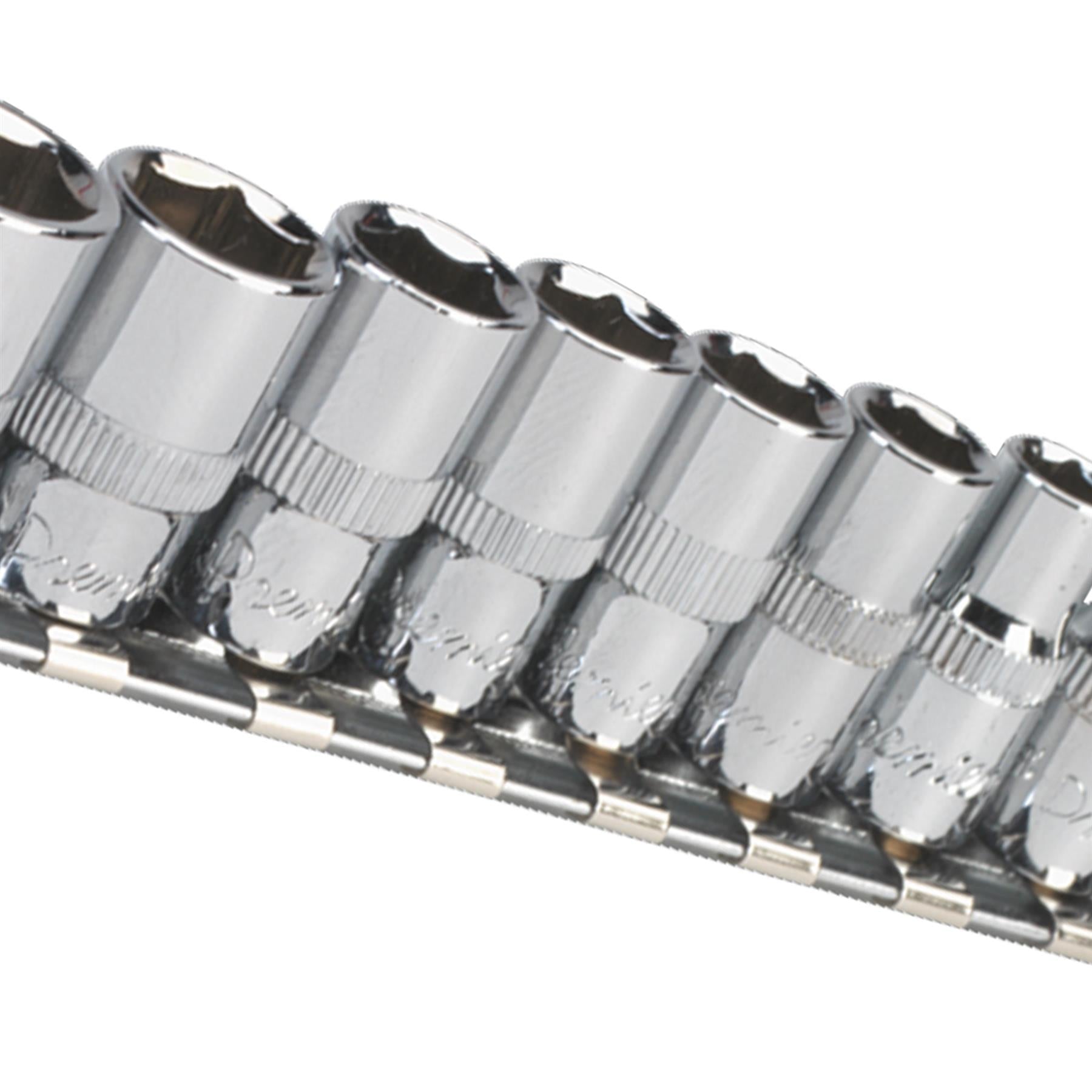 Sealey Socket Set 11pc 1/4"Sq Drive WallDrive Imperial