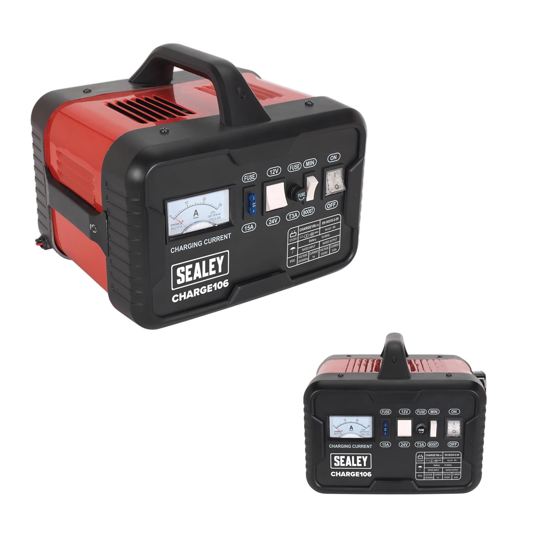 Sealey CHARGE106 Battery Charger 8Amp 12/24V 230V