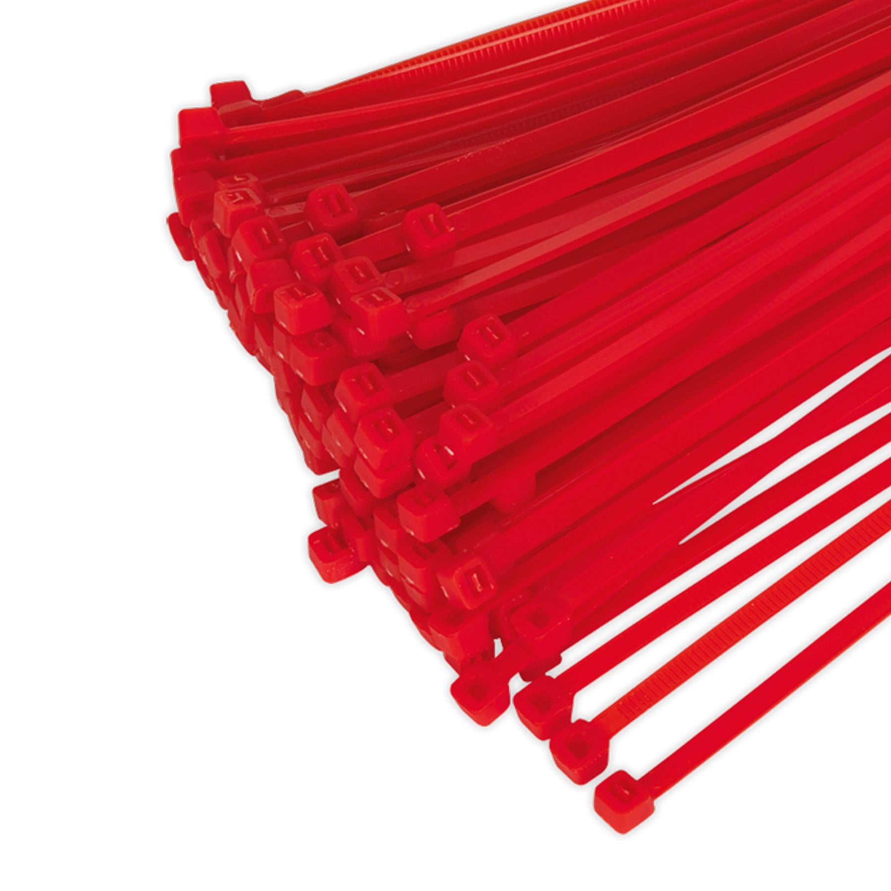Sealey Cable Tie 200 x 4.4mm Red Pack of 100