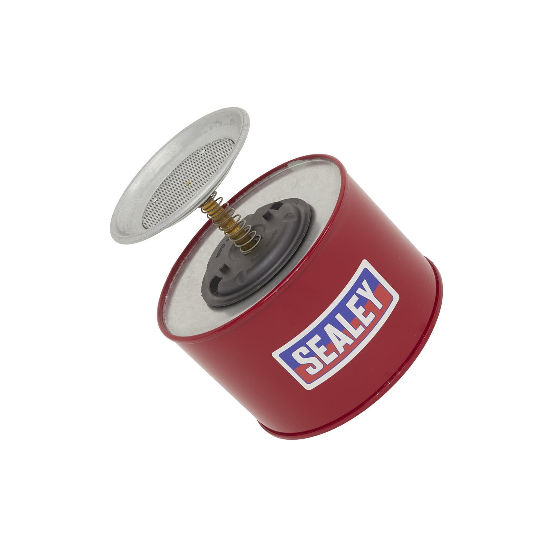 Sealey Plunger Can 1.9L Convenient & Safe Easy One-Handed Operation