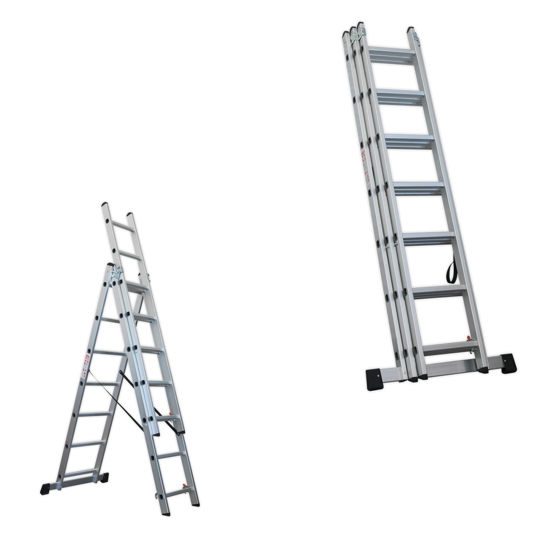 Sealey Aluminium Extension Combination Ladder 3x7 EN 131
