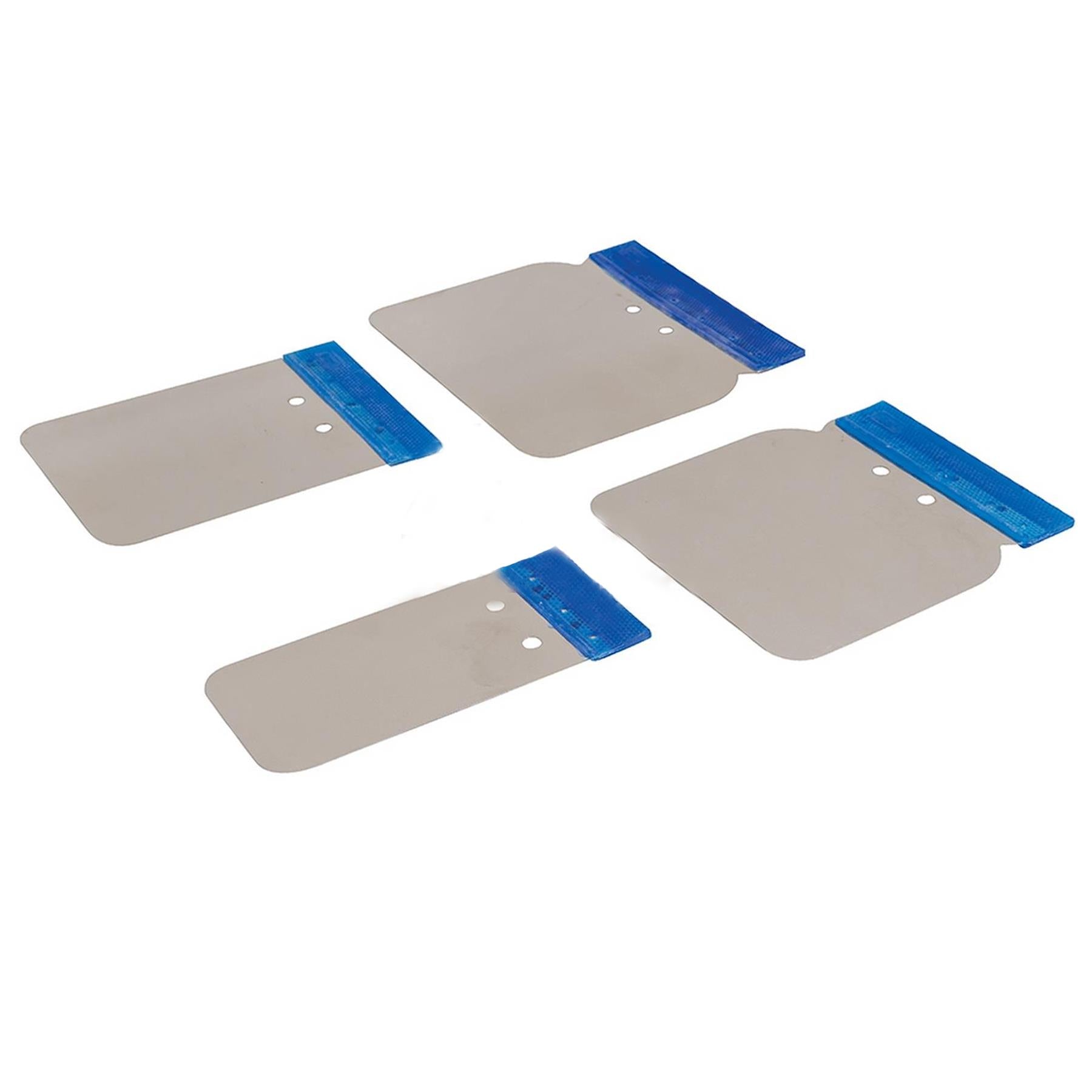 4Pce Stainless Steel Body Filler Application Set - 50, 80, 100 & 120mm
