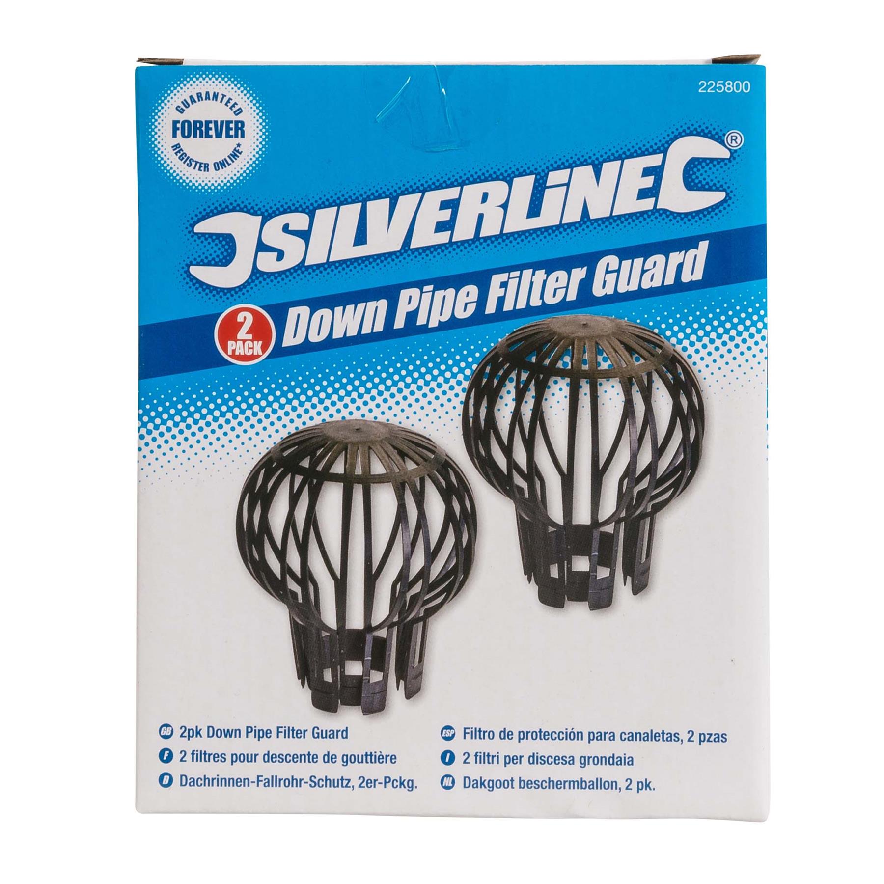 2Pk Downpipe Filter Guard Weatherproof Prevents Leaves Debris Block Easy Install