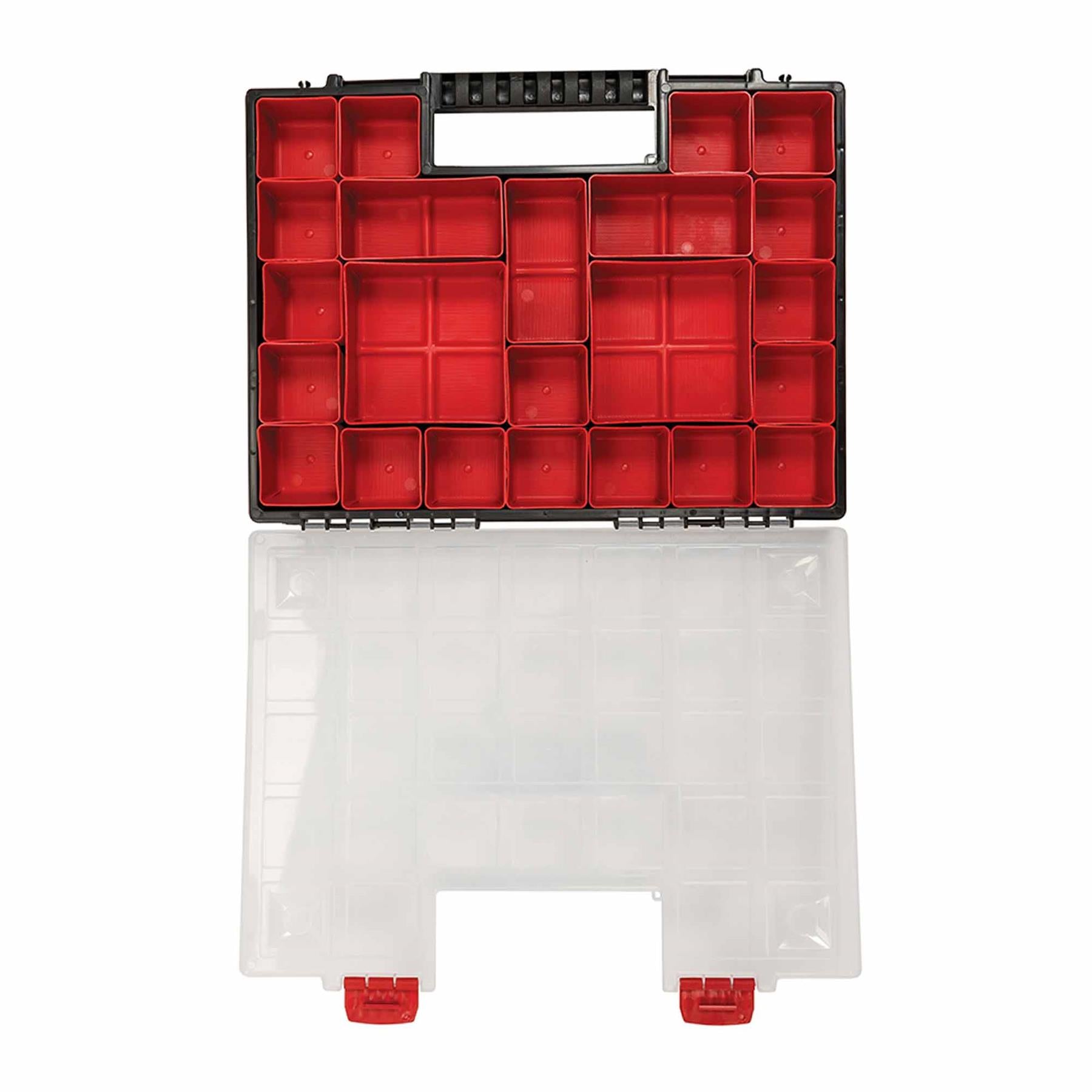 Small Parts Screw Tool Storage Organiser 21 Compartment Stackable Box