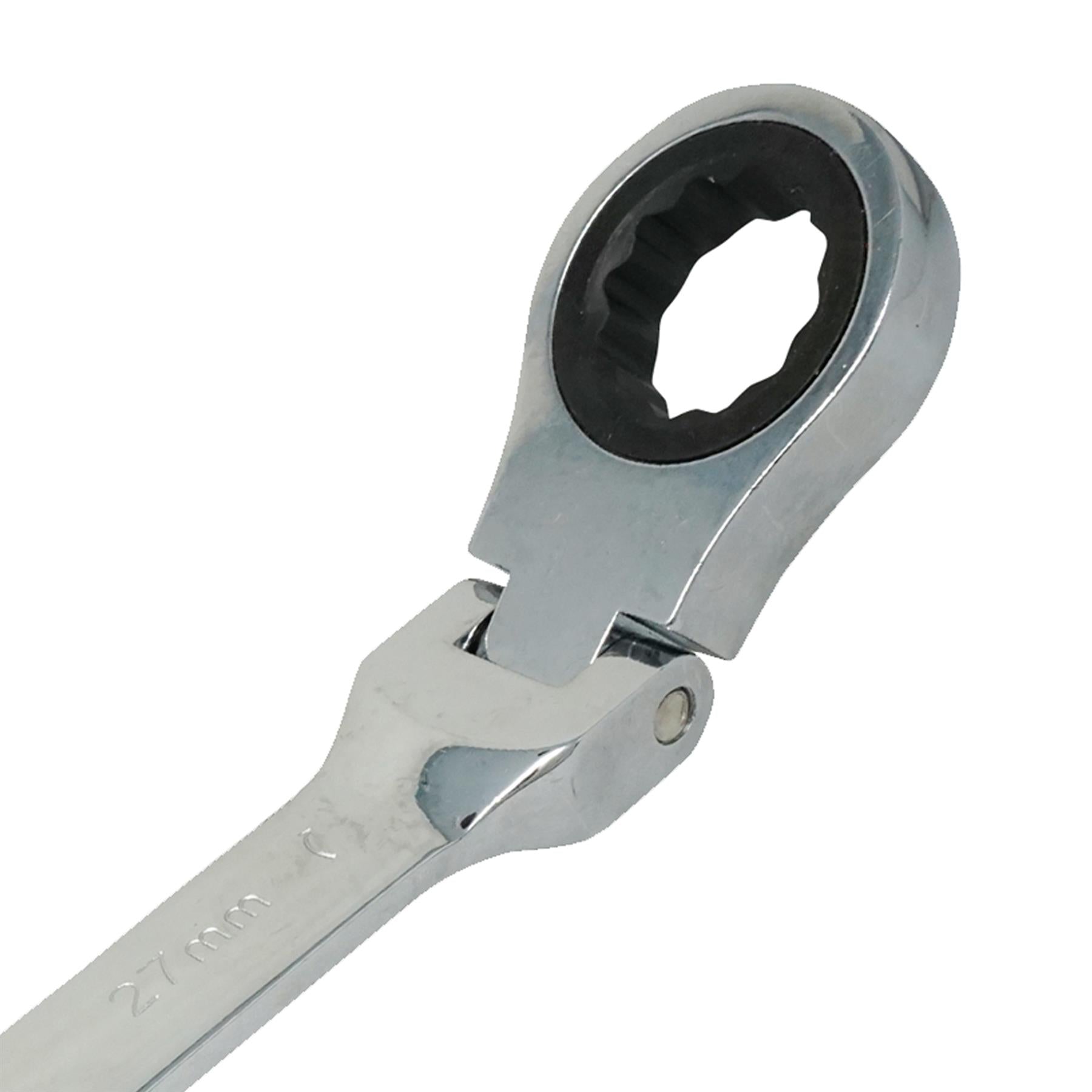27mm Flexible Head Ratchet Metric Spanner Open End & Ring Guaranteed