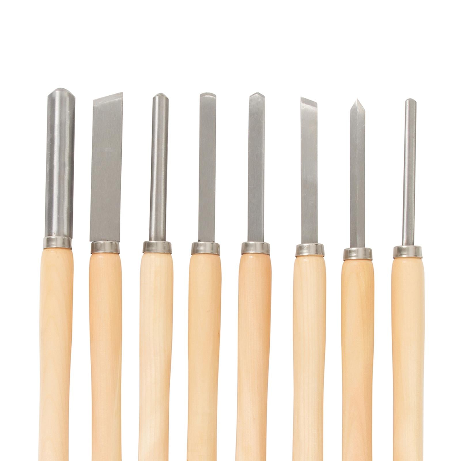 Wood Turning Chisel Set 8Pce Woodwork Chisels For Shaping Wood
