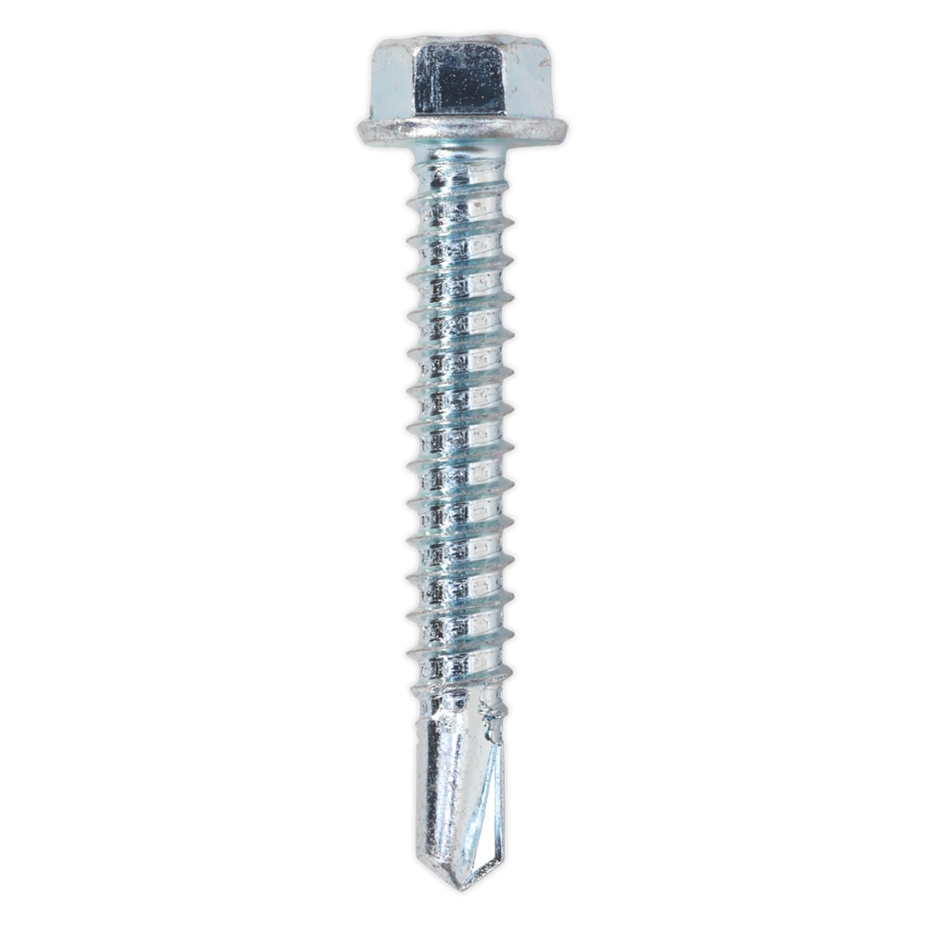 Sealey Self Drilling Screw 5.5 x 38mm Hex Head Zinc Pack of 100