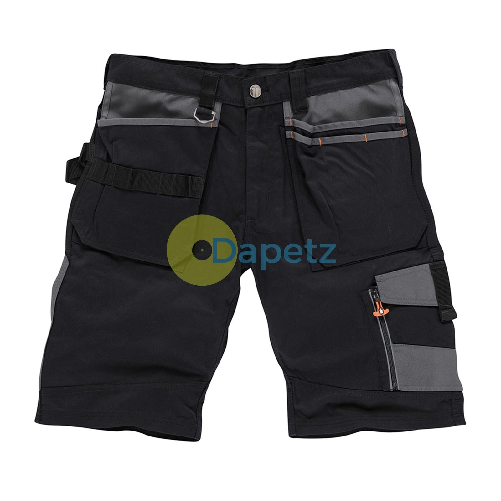 Trade Short Black Size 32" W Ykk Zipped Fly. 65% Polyester, 35% Cotton, 250gsm.