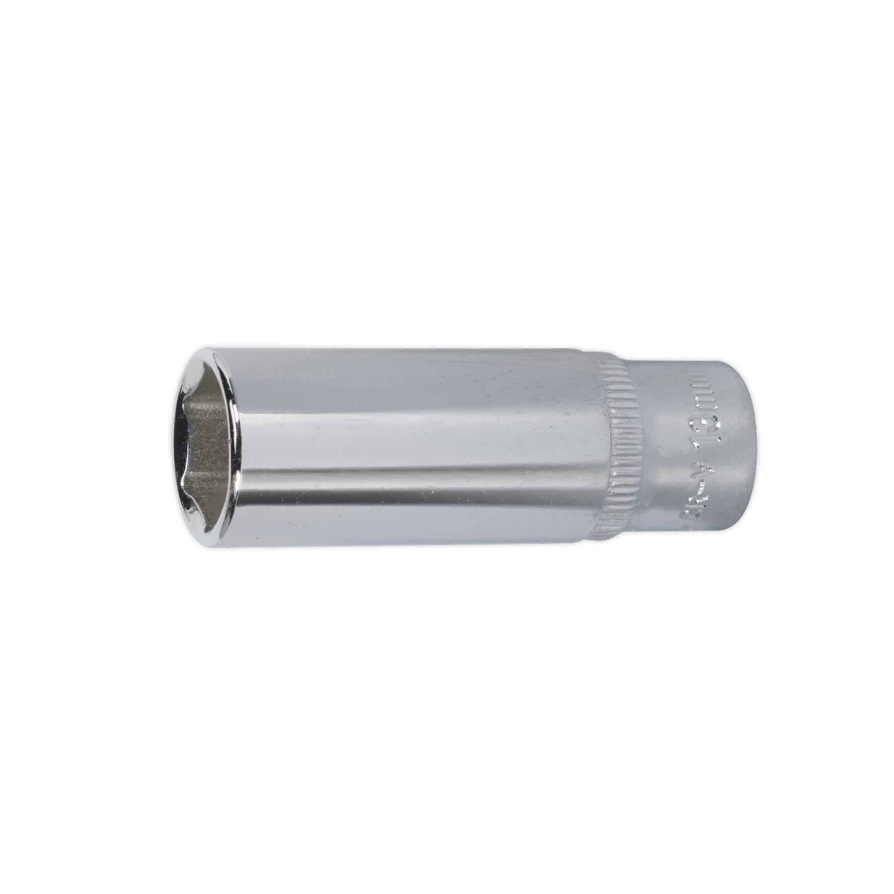 Sealey WallDrive® Socket 13mm Deep 1/4"Sq Drive Fully Polished
