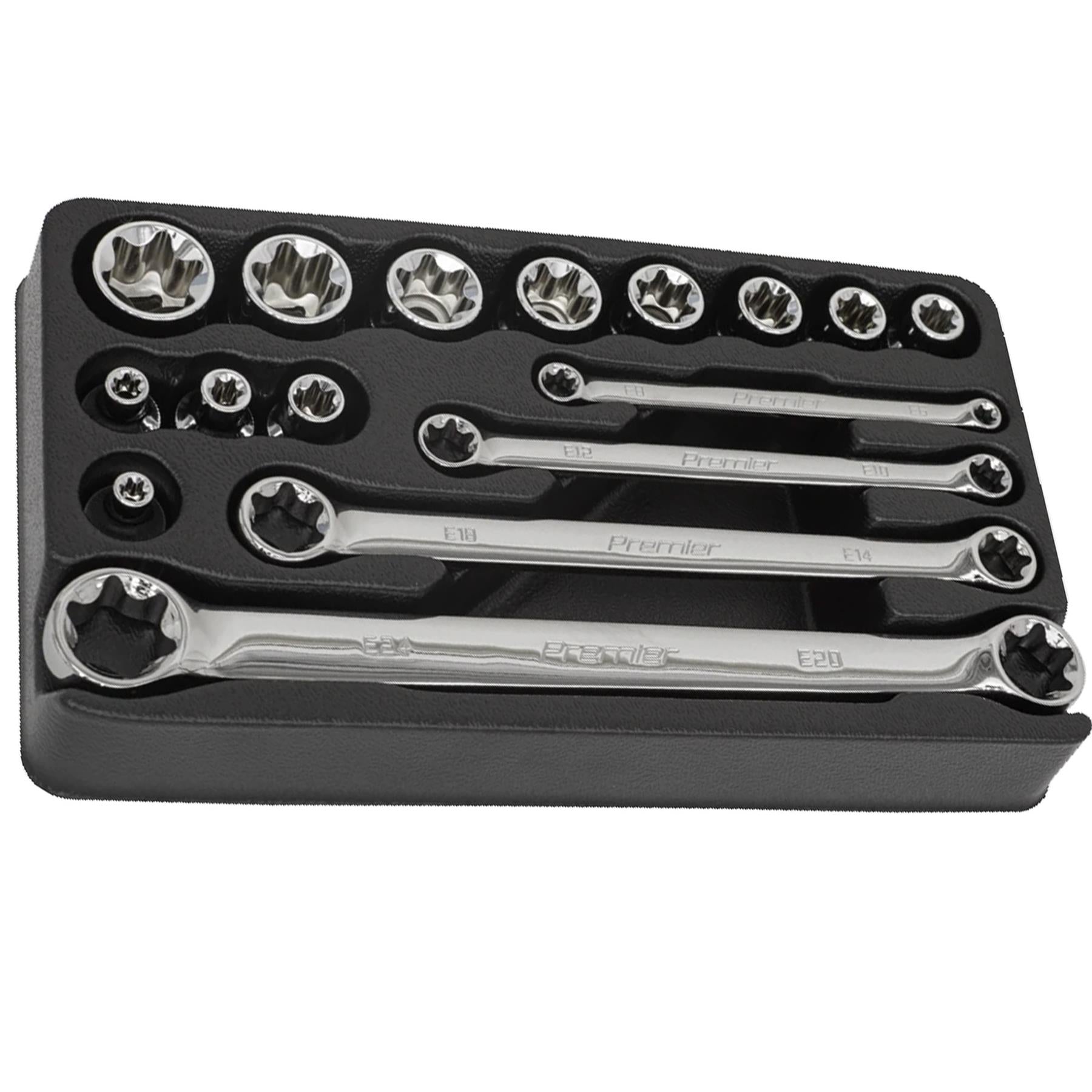 Sealey TRX-Star* 3/8"Sq Drive Socket & Spanner Set 16pc