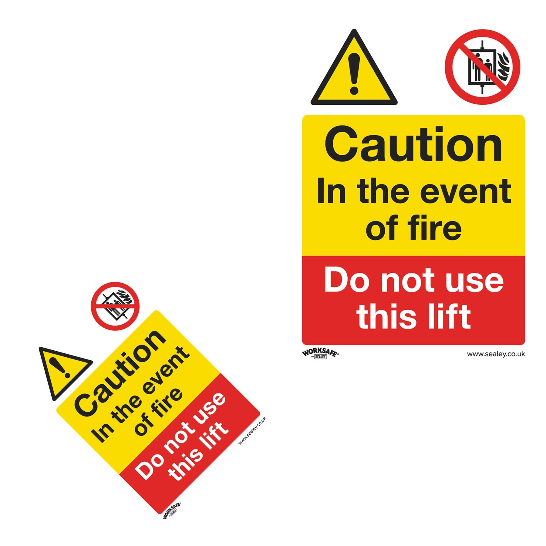 Sealey Safety Sign - Caution Do Not Use Lift - Self-Adhesive. Pk of 10