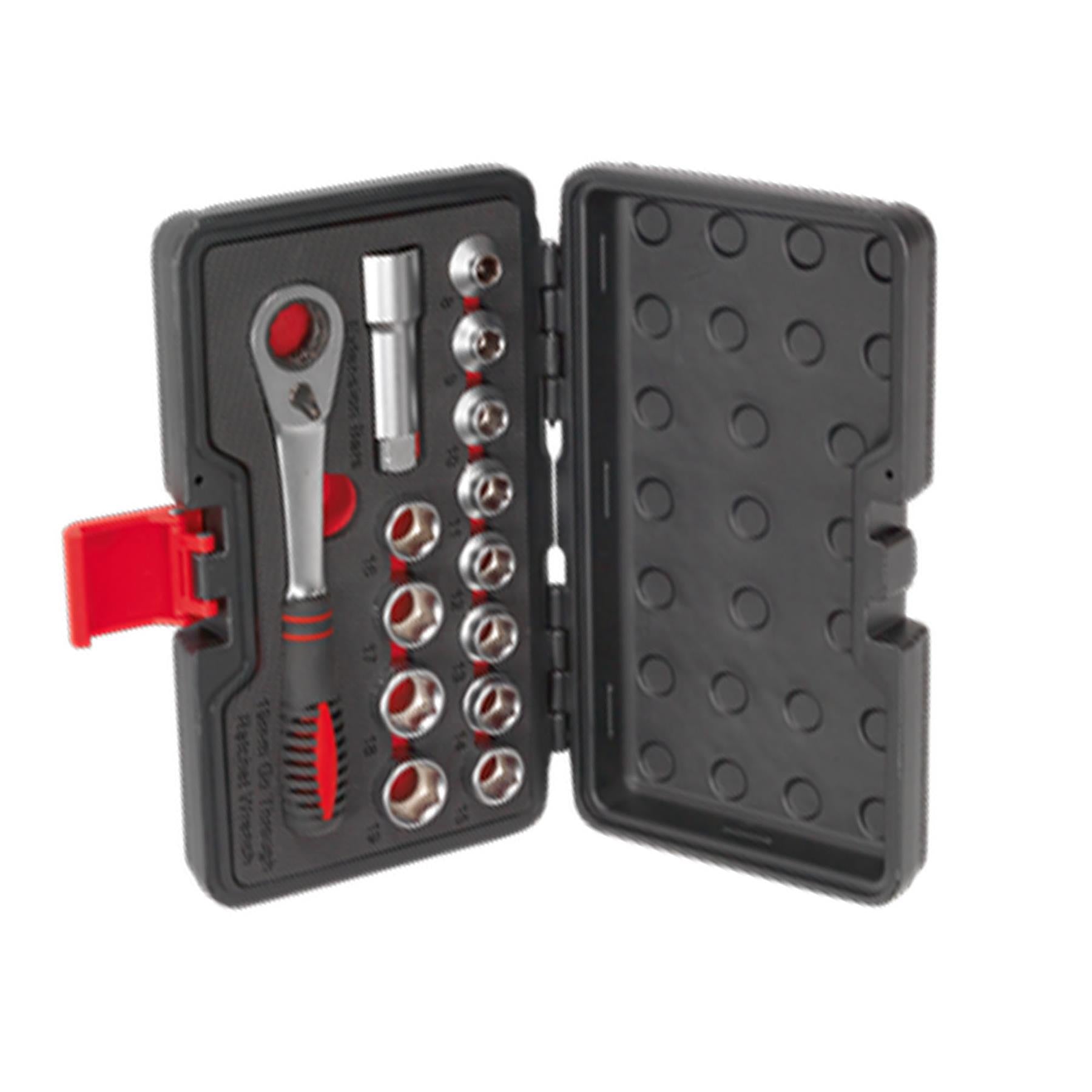 Sealey Socket Set 14pc Go-Through Low Profile WallDrive Metric