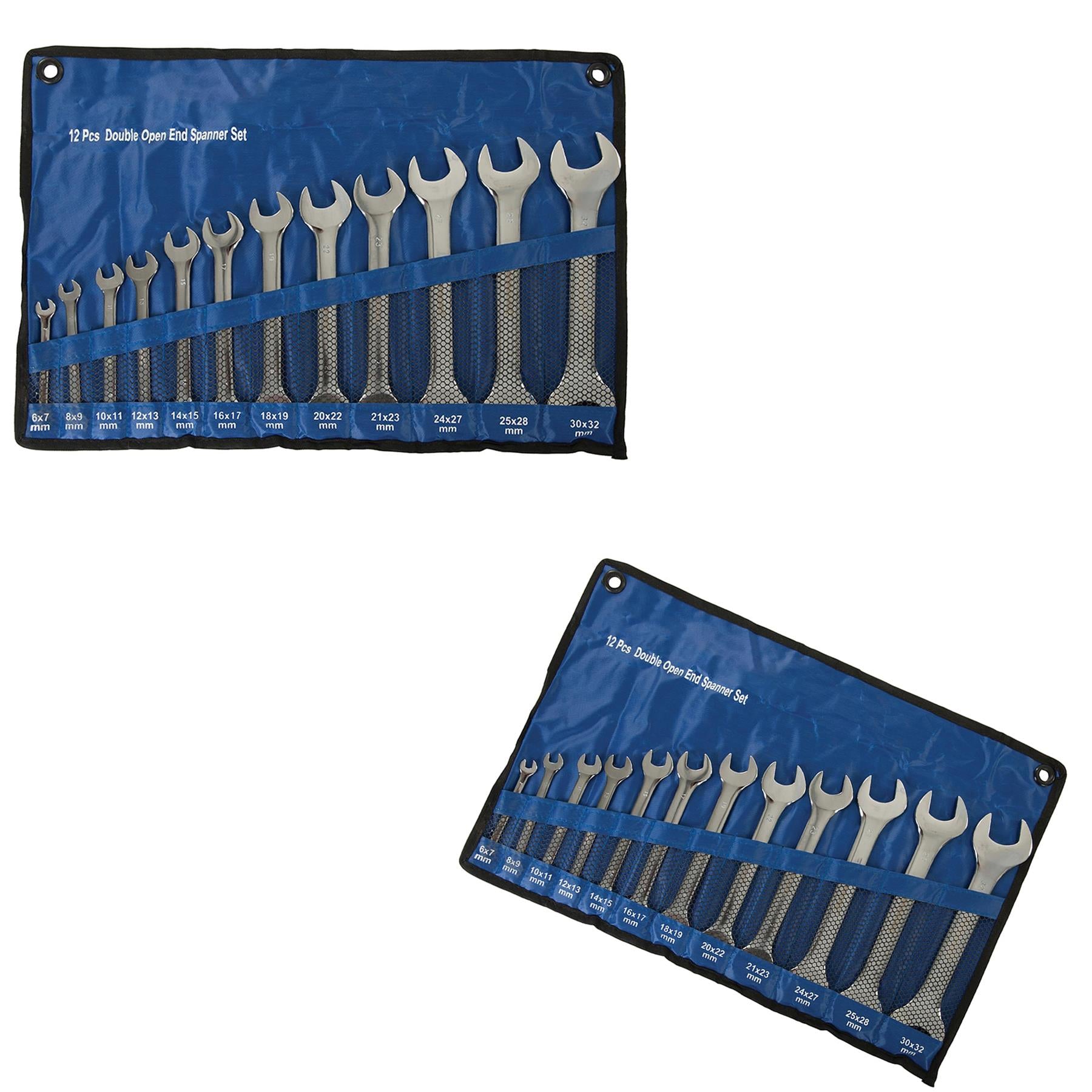 Open Ended Spanner Set 12pce 6 - 32mm Wrench Garage Mechanic Hand Tool