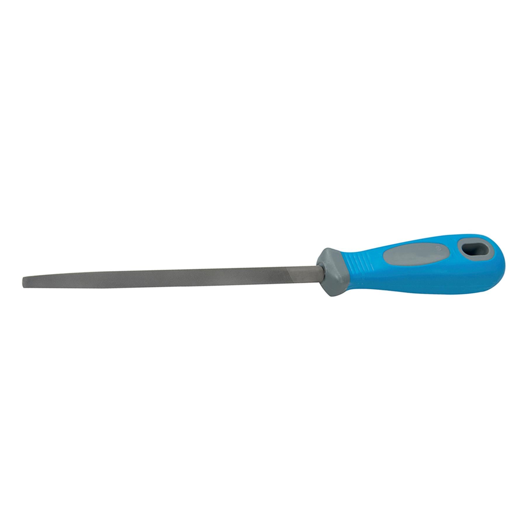 Tri Square File - 2Nd Cut 250mm Soft-Grip Handle With Hanging Hole Quality