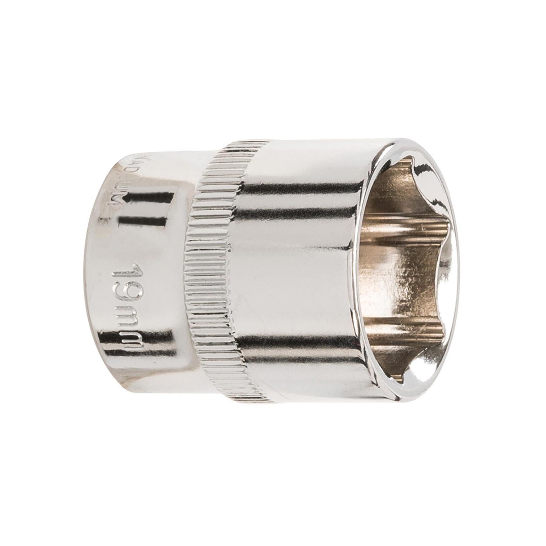 Socket 3/8" Drive Metric Hex Square 19mm Individual Hex Polished Crv Tool
