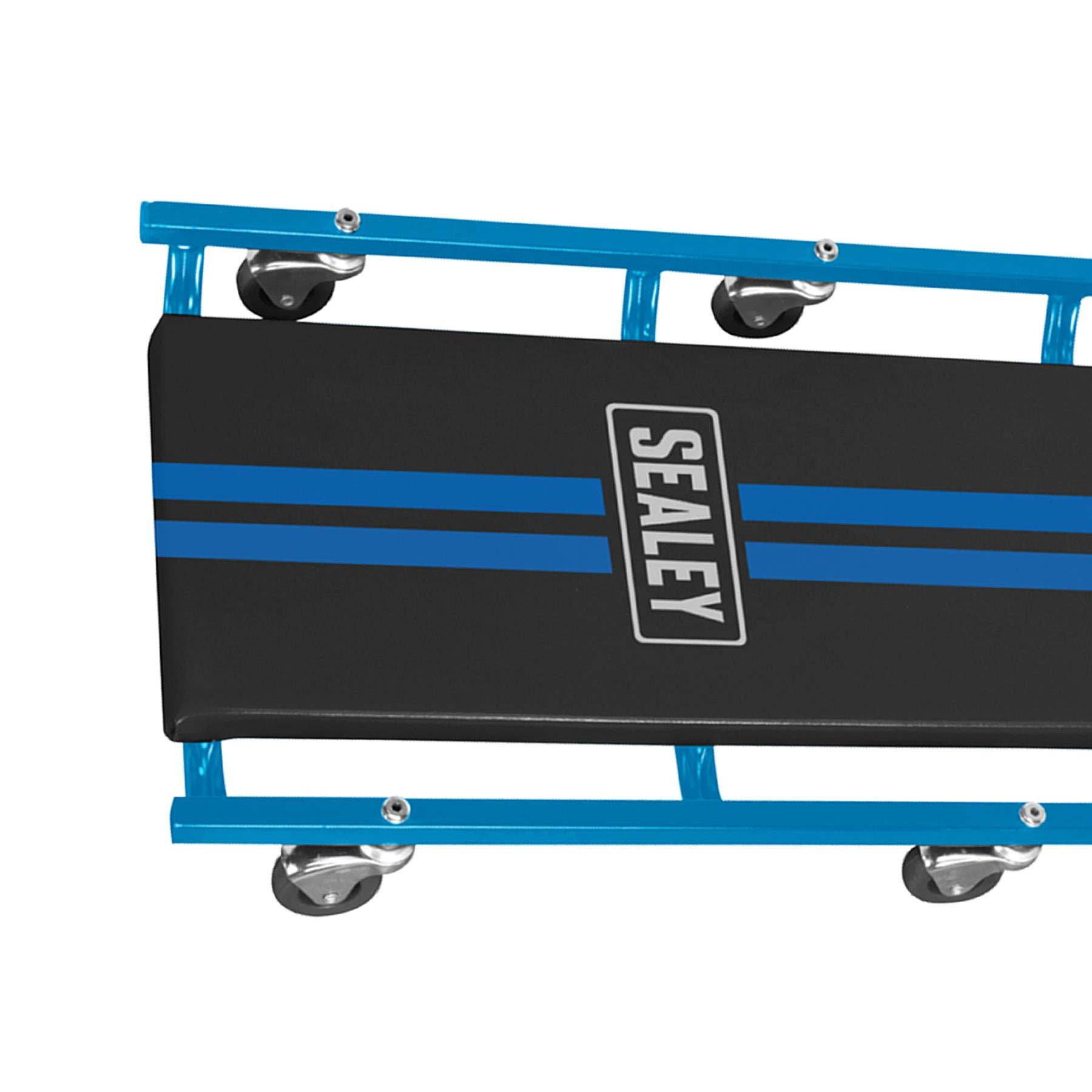 Sealey 36" American-Style Creeper w/ Steel Frame & 6 Wheels - Blue