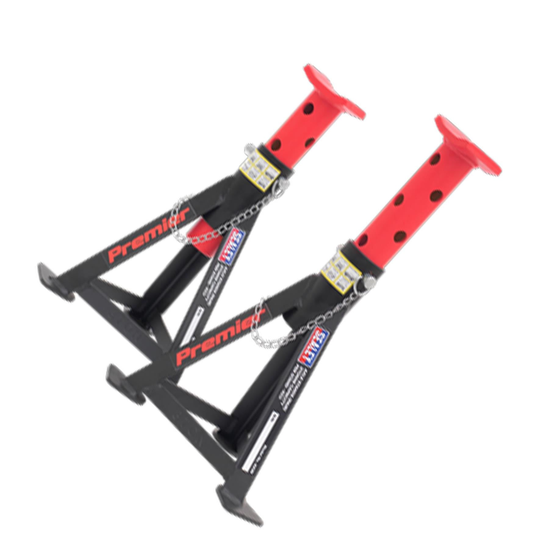 Sealey Axle Stands (Pair) 3tonne Capacity per Stand - Red