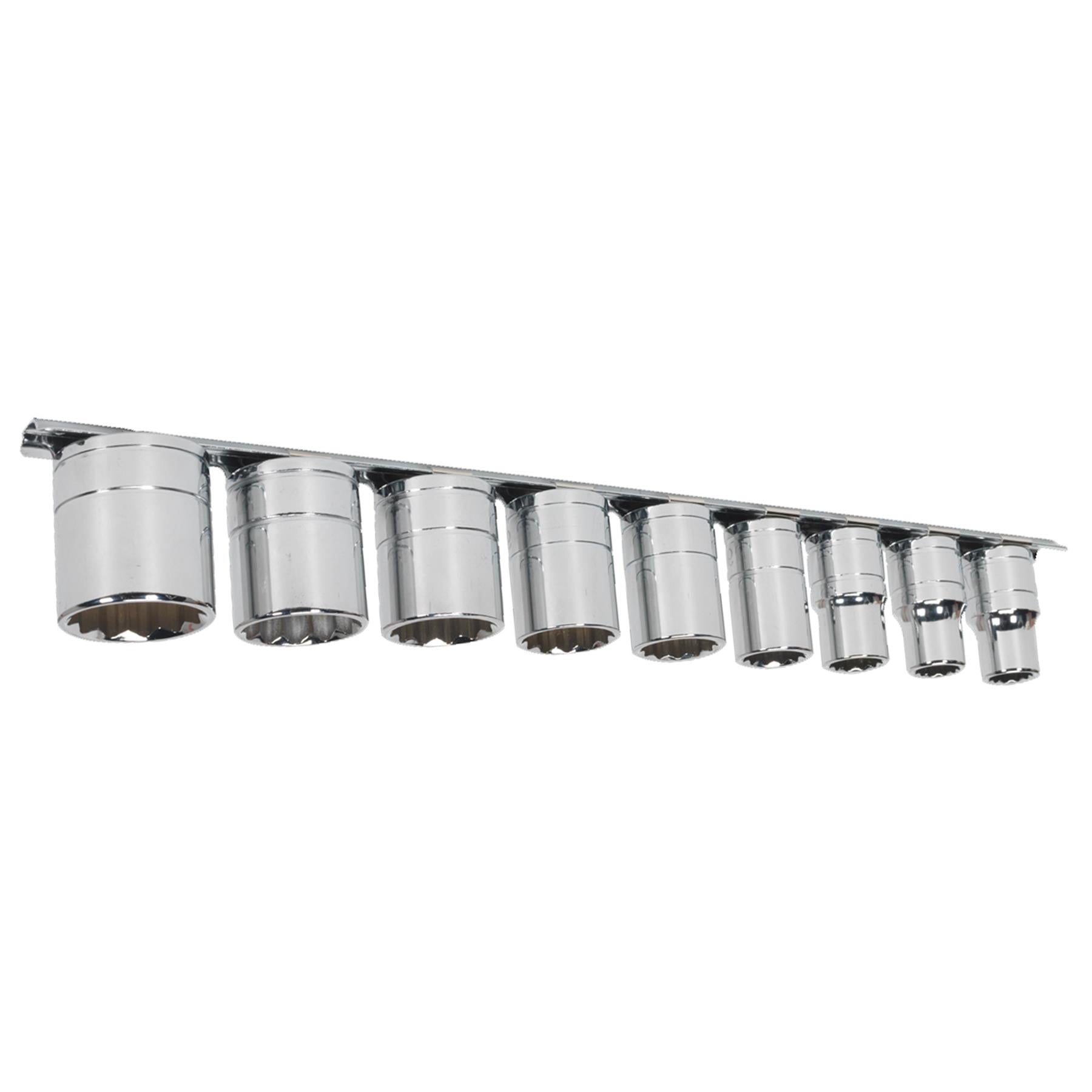 Sealey Socket Set 9pc 1/2"Sq Drive Whitworth