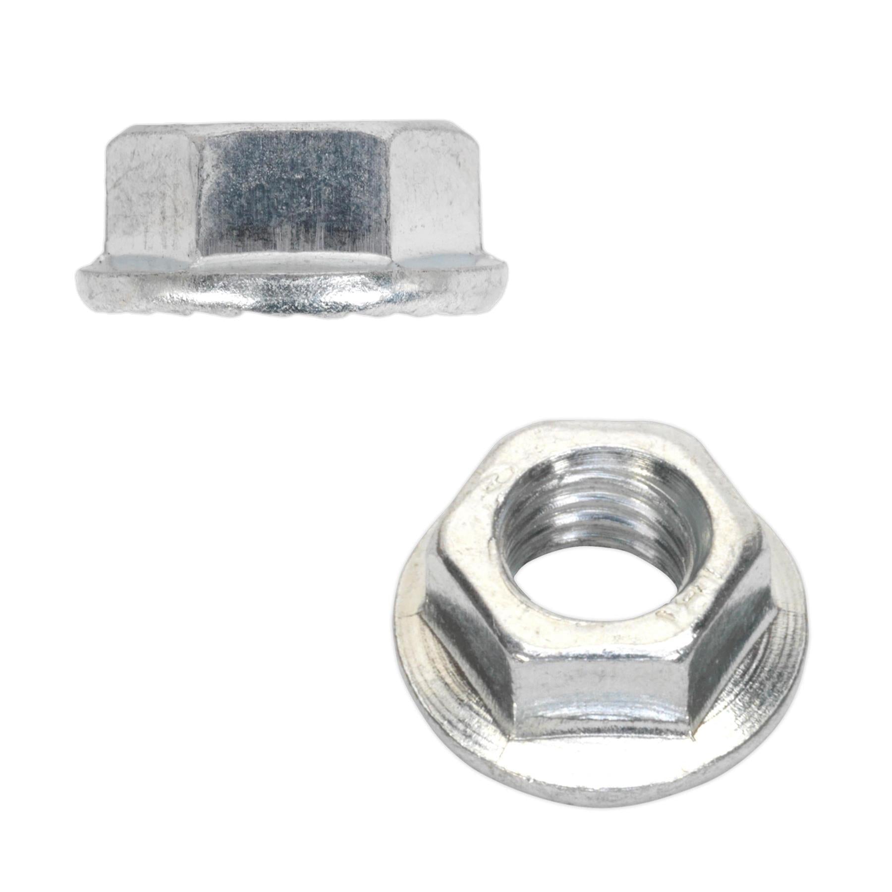 Sealey Flange Nut Serrated M5 Zinc Pack of 100