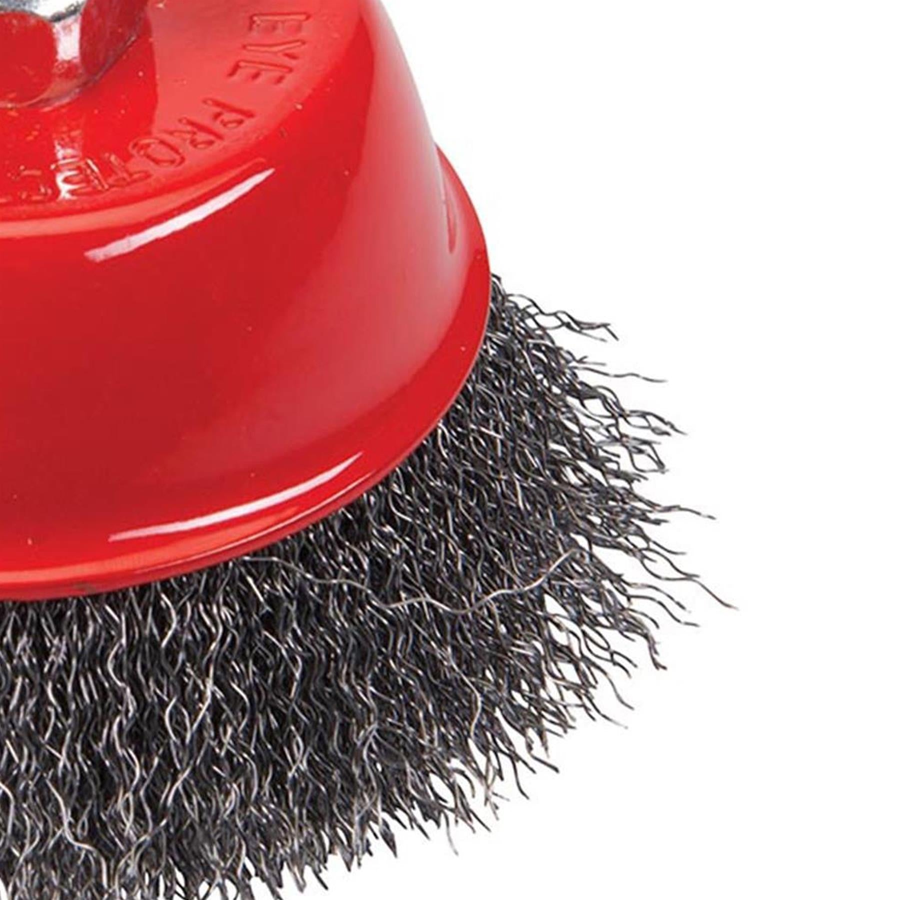 Steel Crimp Cup 100mm Wire Brush M14 Rust Removal For Metal And Stone Working