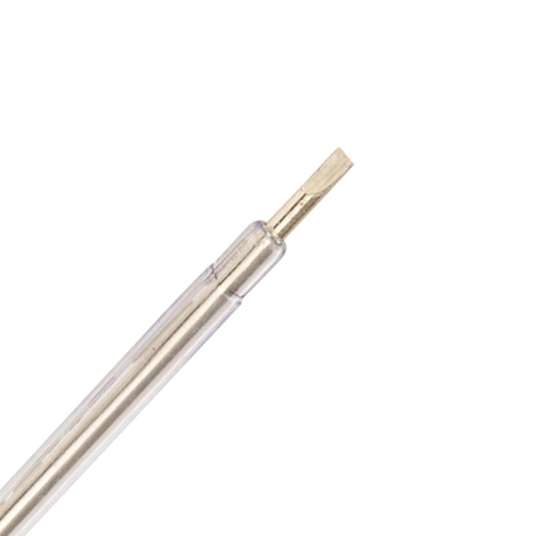 Mains Tester - 100 - 250V Ac 15mm Tip Length 190mm Metal Earth Stud Handle