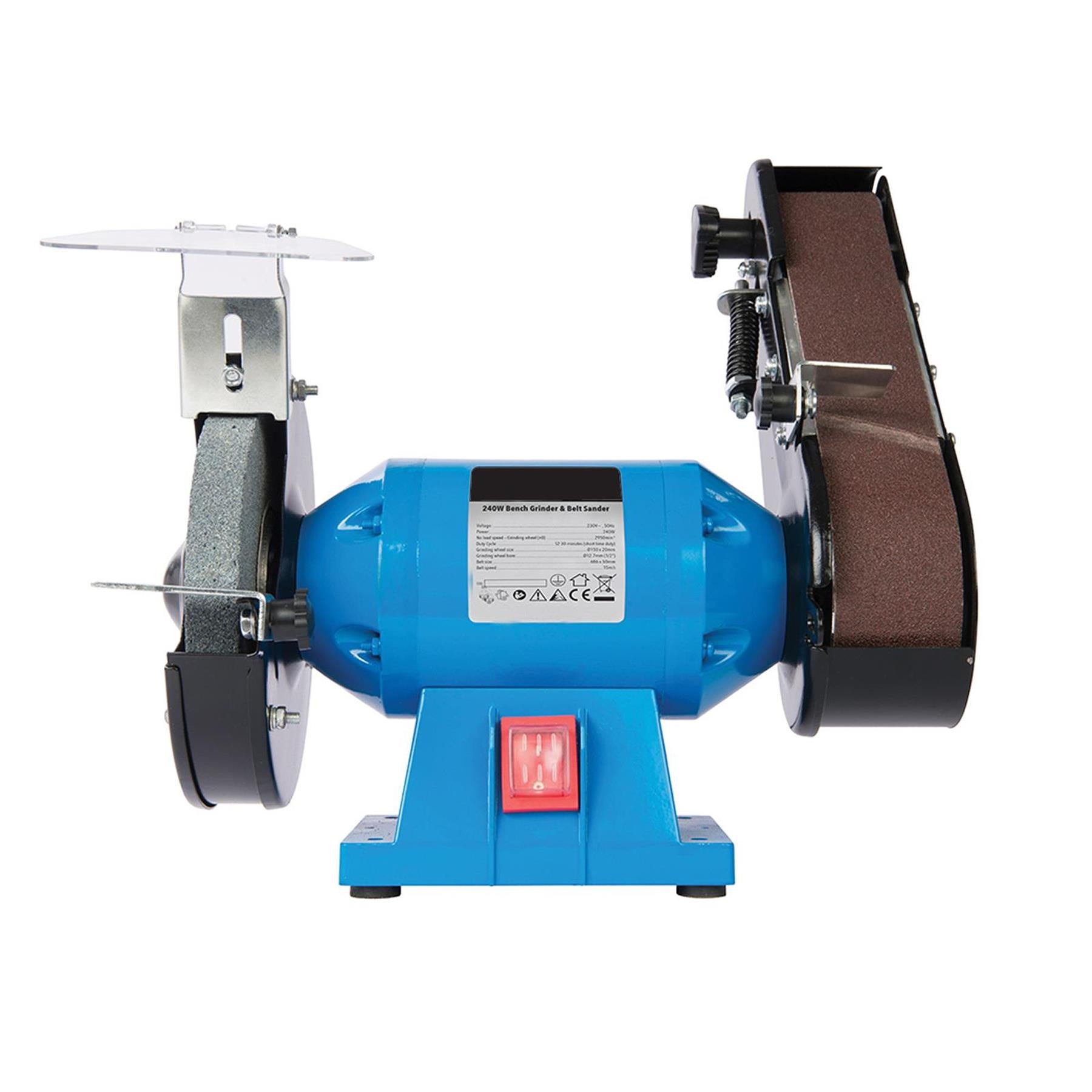 240W Bench Grinder & Belt Sander Combination Grinding Sanding Workshop