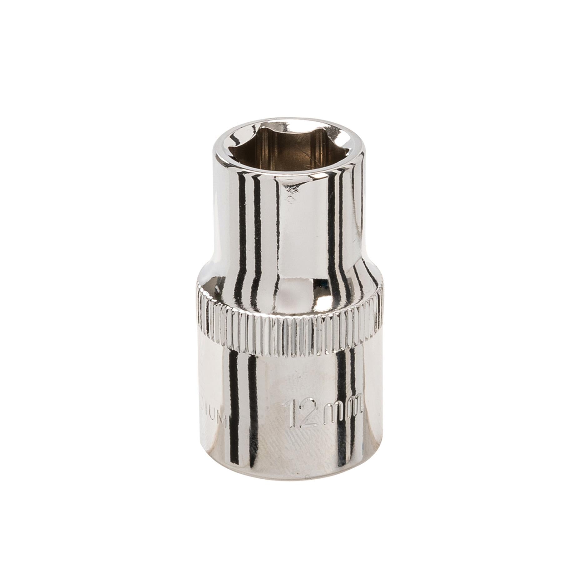 Socket 1/2" Drive Metric Hex Square 12mm Individual Hex Polished Crv Quality