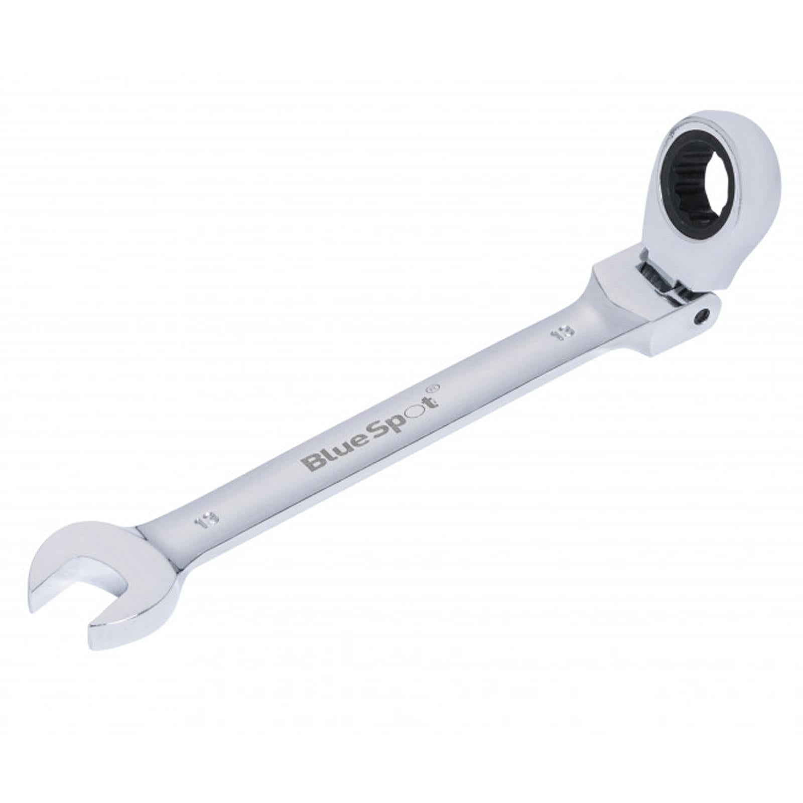 BlueSpot Ratchet Spanner Combination Flexible Head Wrench Metric 13mm