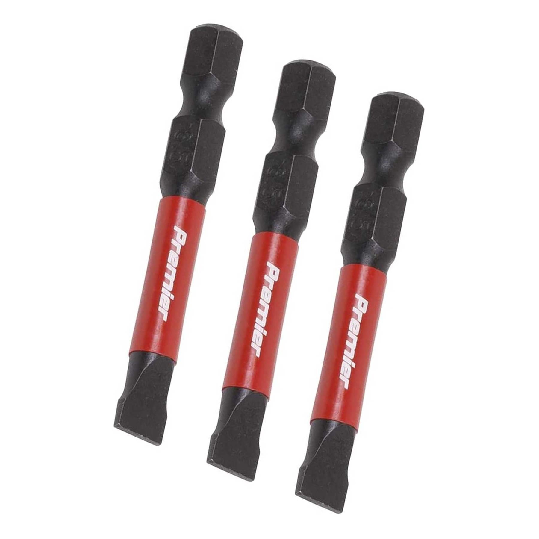 Slotted 6.5mm Impact Power Tool Bits 50mm - 3pc