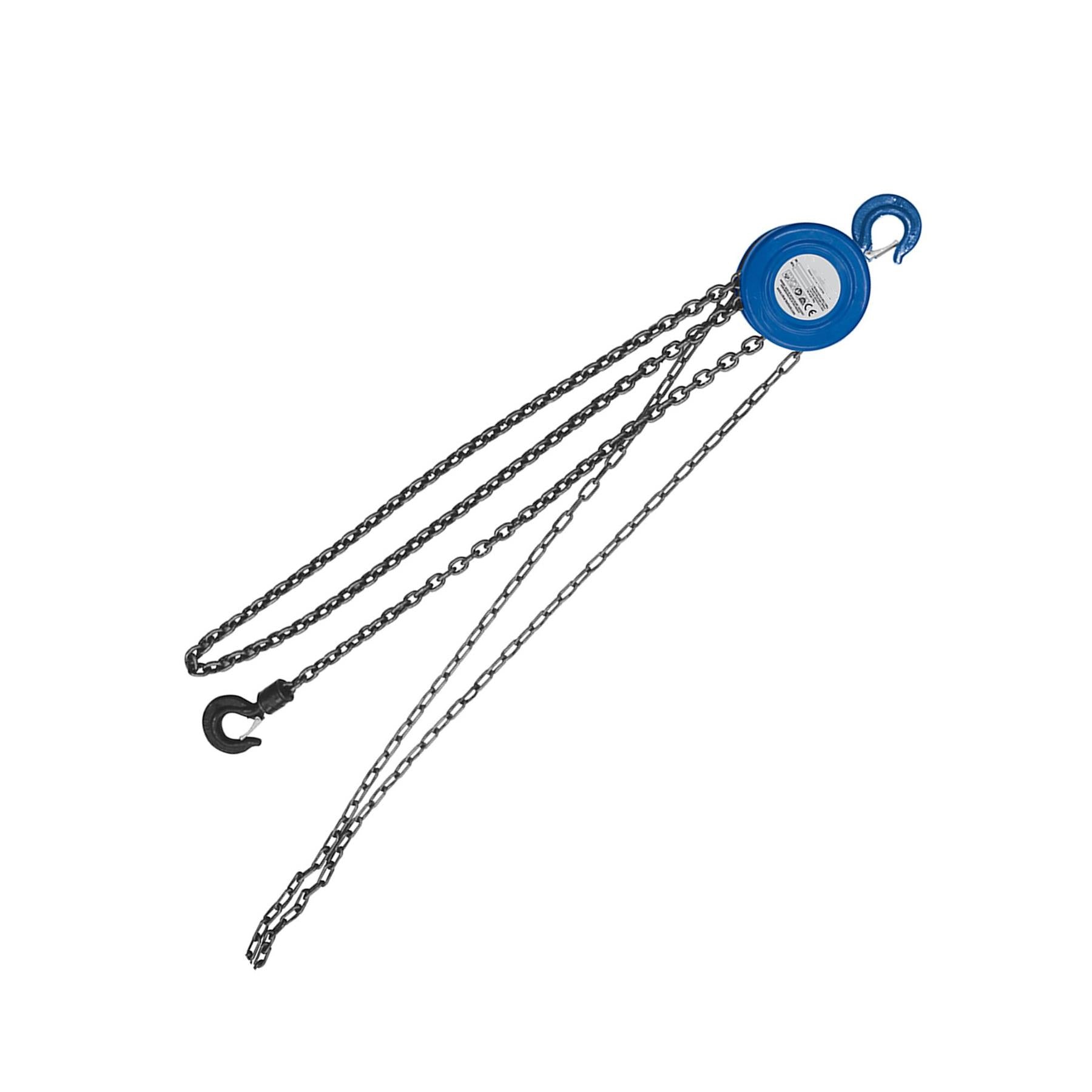 1 Ton 2.5M Lift Height & Tackle Pulley Block Winch Lightweight Restricted Spaces