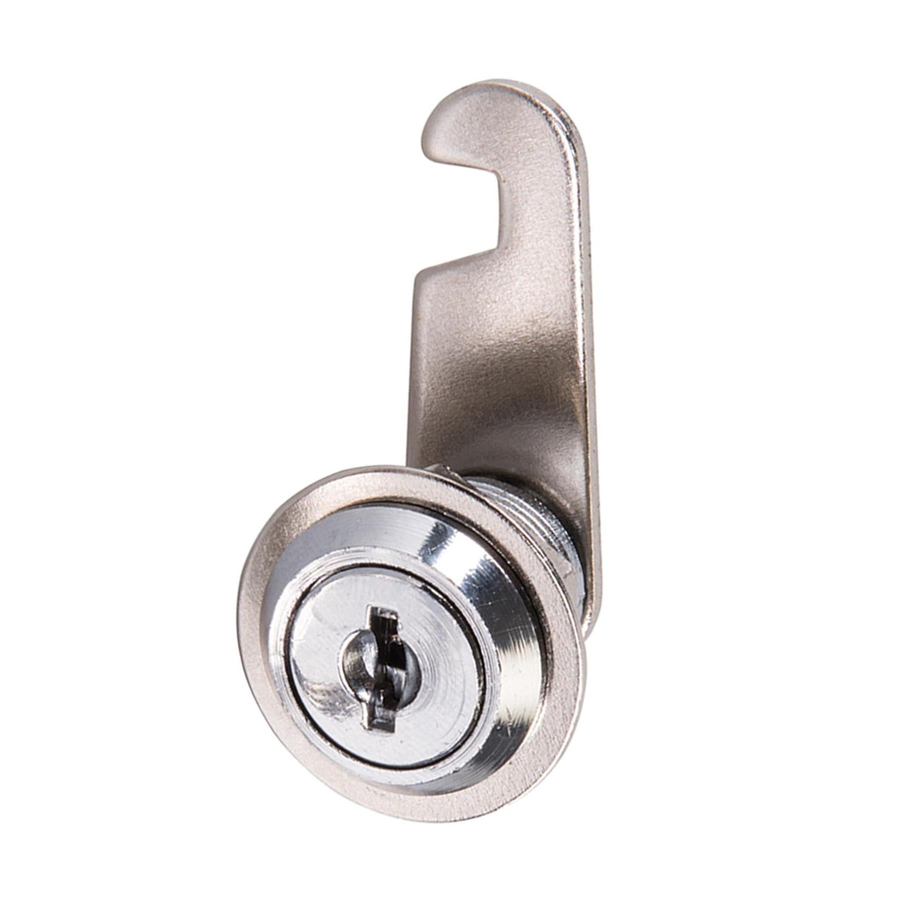 27mm Cam Lock For Filing Cabinet Mailbox Drawer Locker Secure Keys Nickel Plate