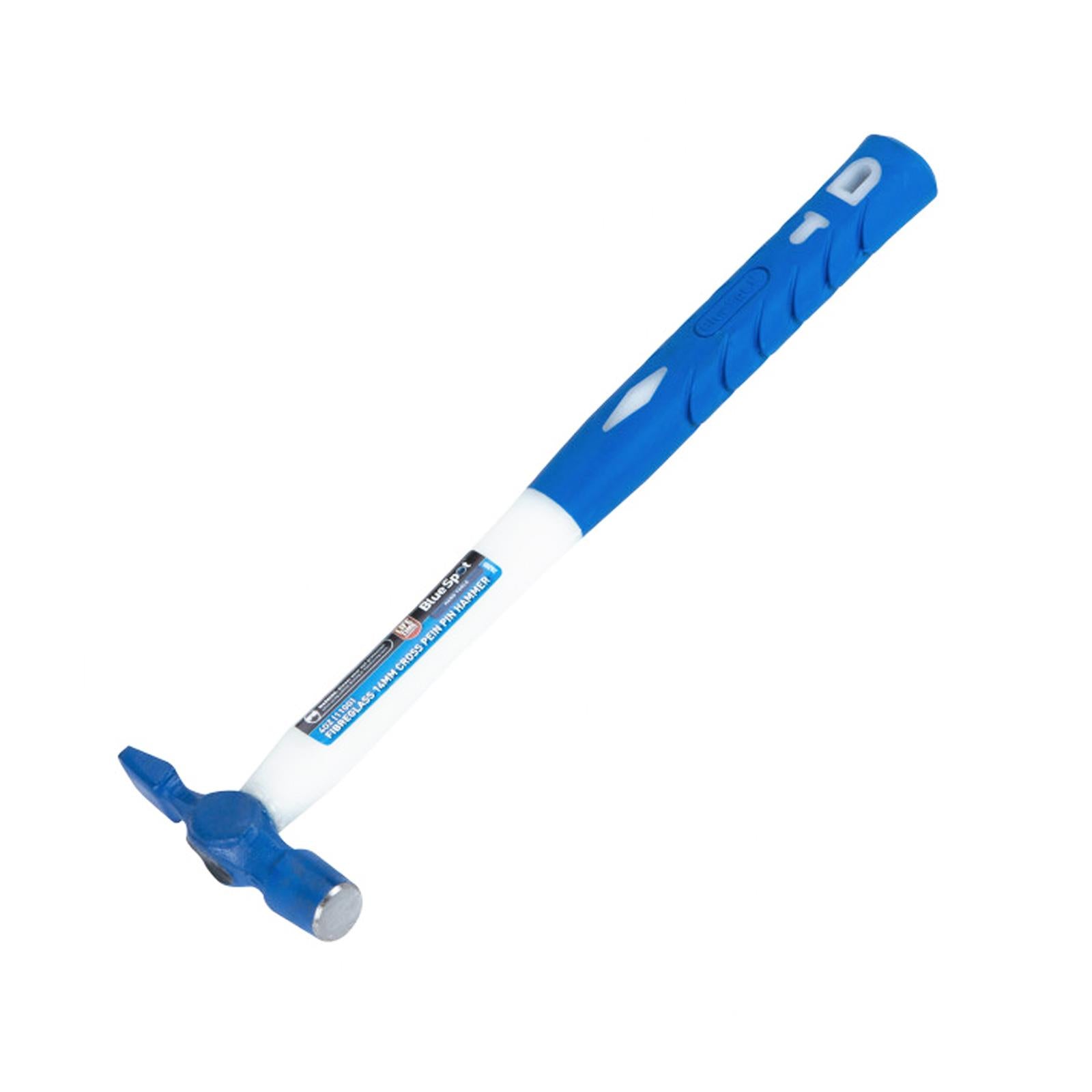 BlueSpot Small Lightweight 4oz Cross Pein Pin Hammer Fibreglass Shaft Handle New