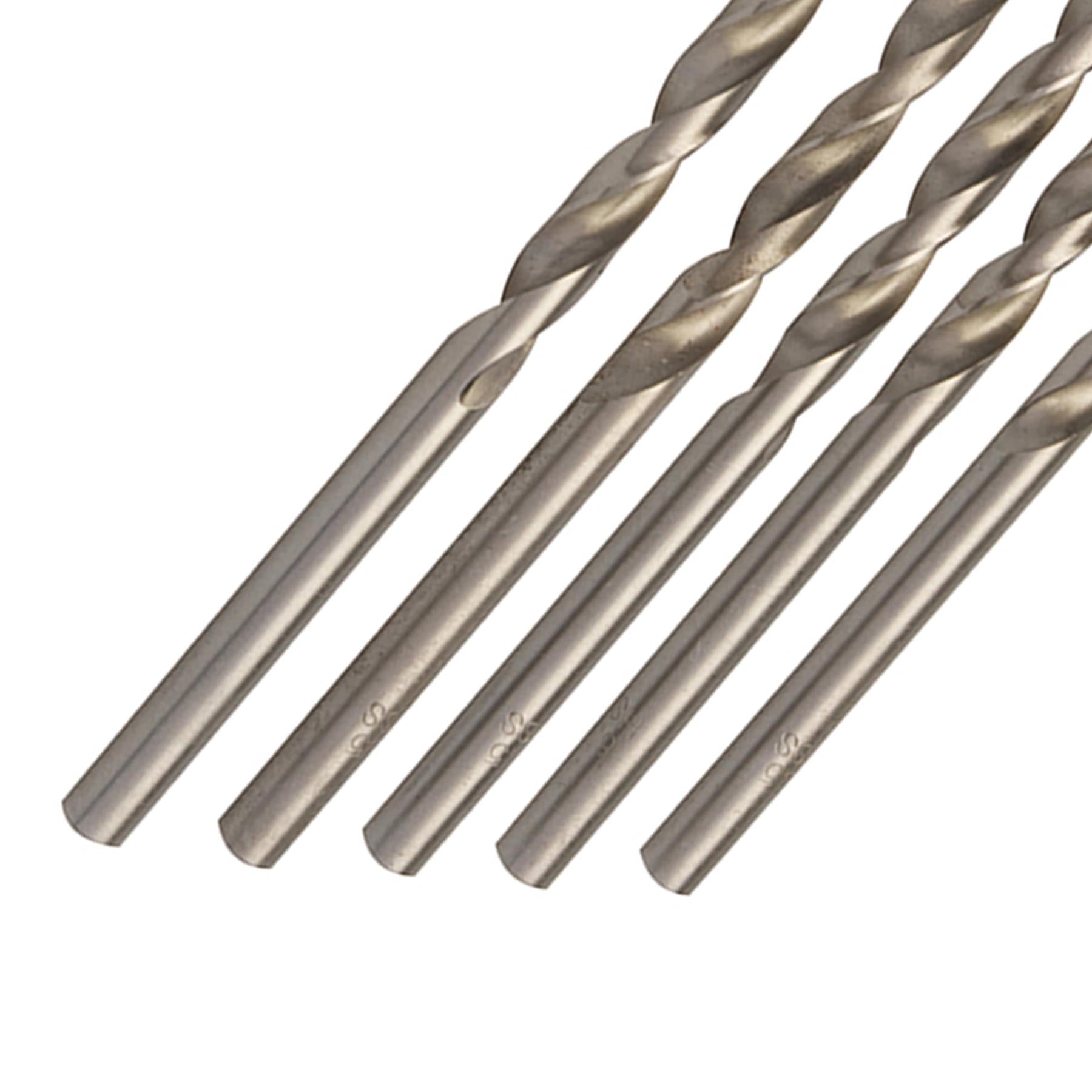 Long HSS Metric Jobber Drill Bits 6.5 x 148mm Metal Steel Wood Plastic 5pk