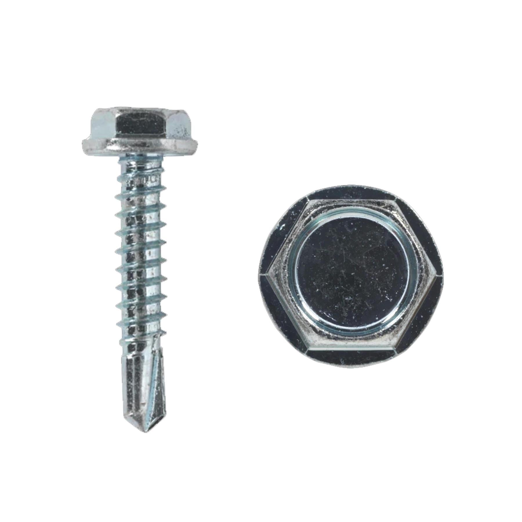 Sealey Self Drilling Screw 4.8 x 25mm Hex Head Zinc Pack of 100