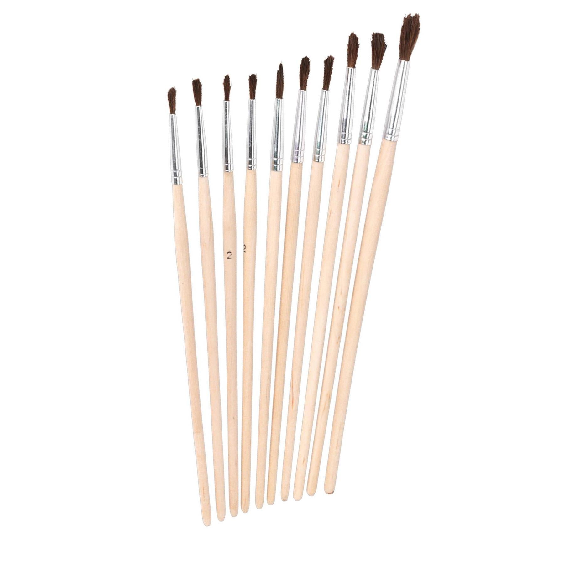 Sealey Touch-Up Paint Brush Assortment 10pc Wooden Handle