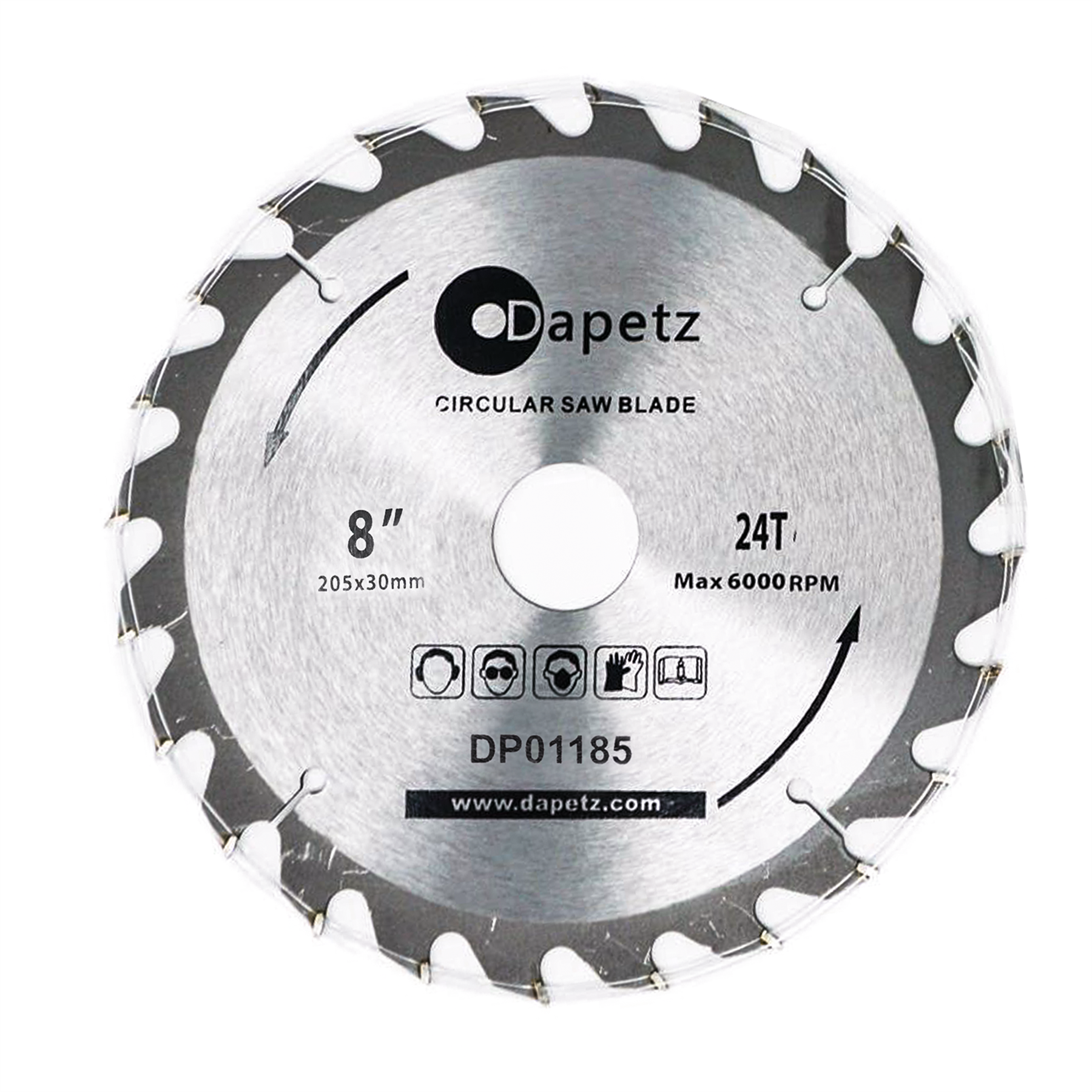 3 X 205mm (8") TCT Circular Saw Blades 30mm Bore 25 20 & 16 mm Reduction Rings