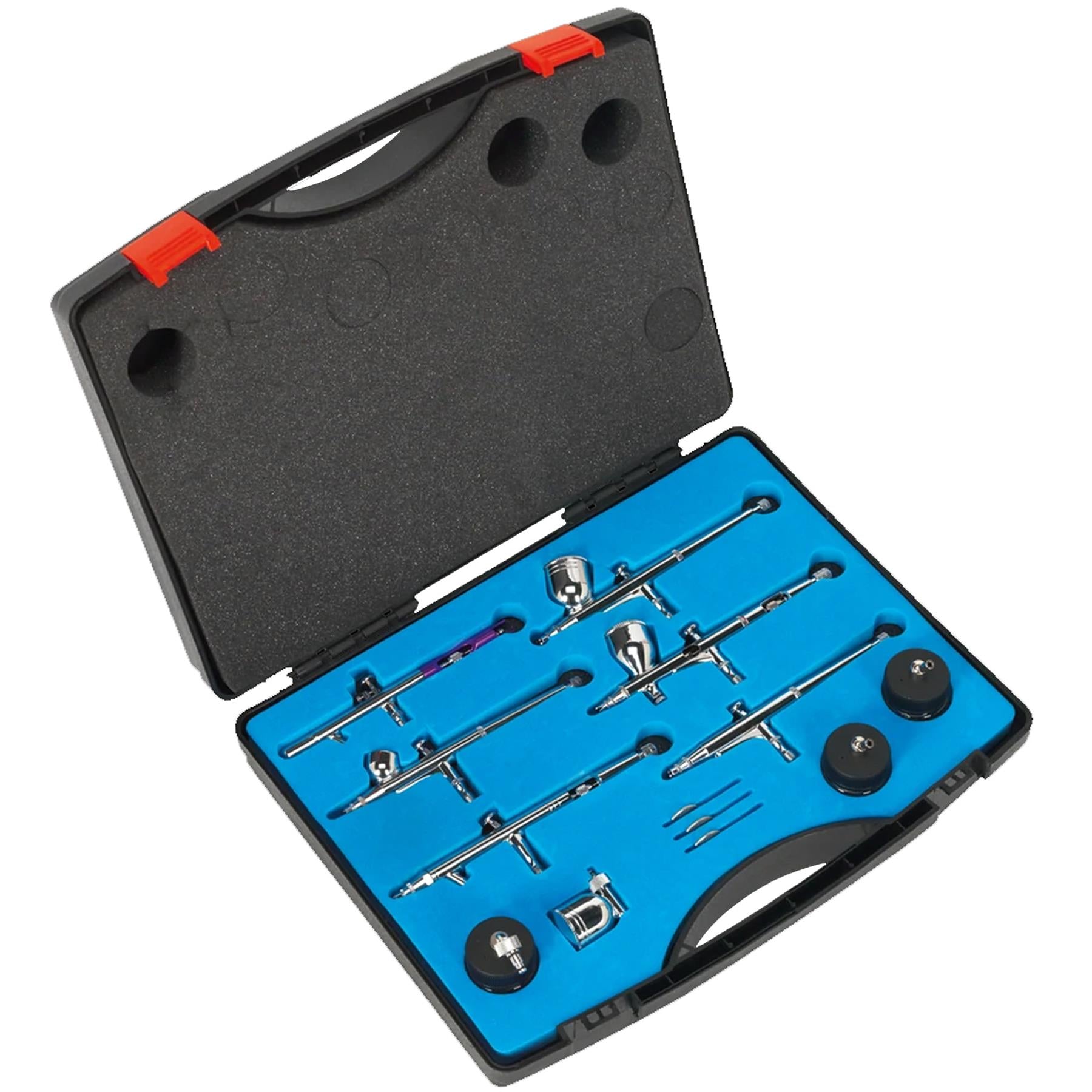 Sealey Air Brush Kit 10pc Gravity/Suction Feed