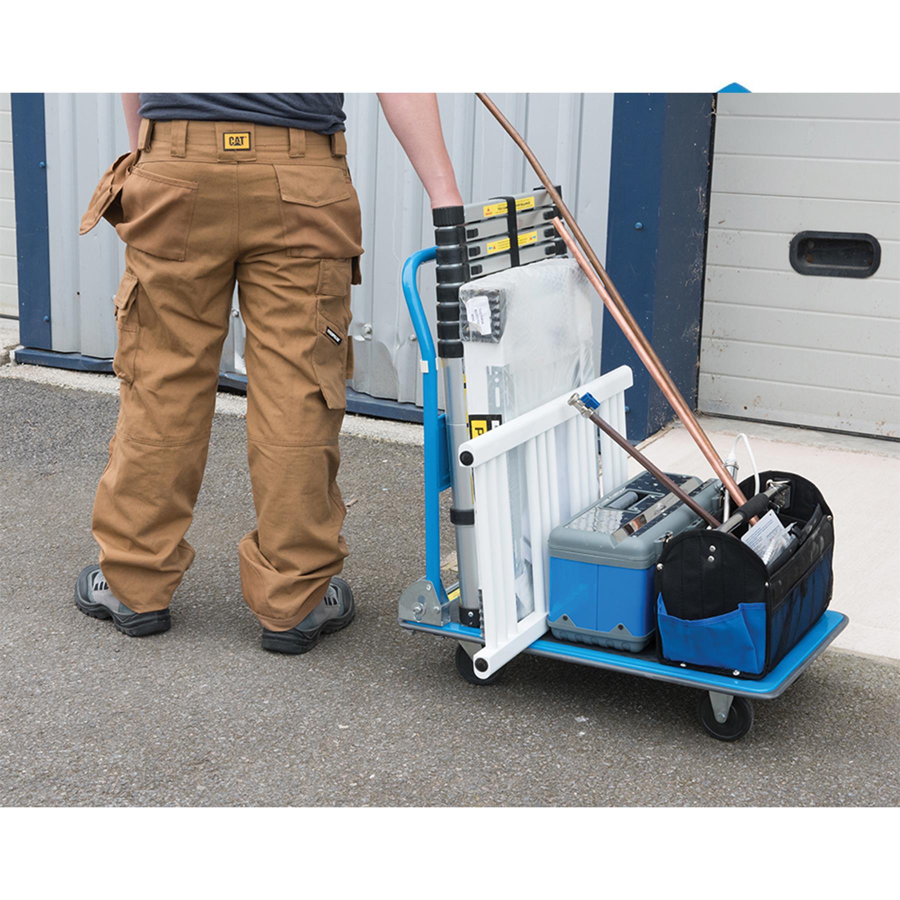 Folding Platform Hand Truck Trolley Cart Sack Warehouse Transport Flat Bed