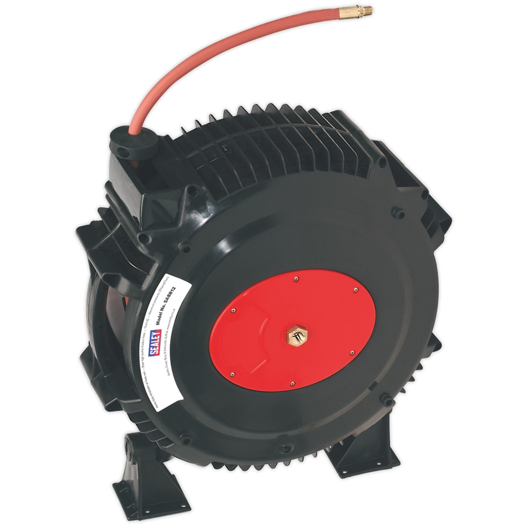 Sealey Retractable Air Hose Reel 15m 13mm ID Rubber Hose