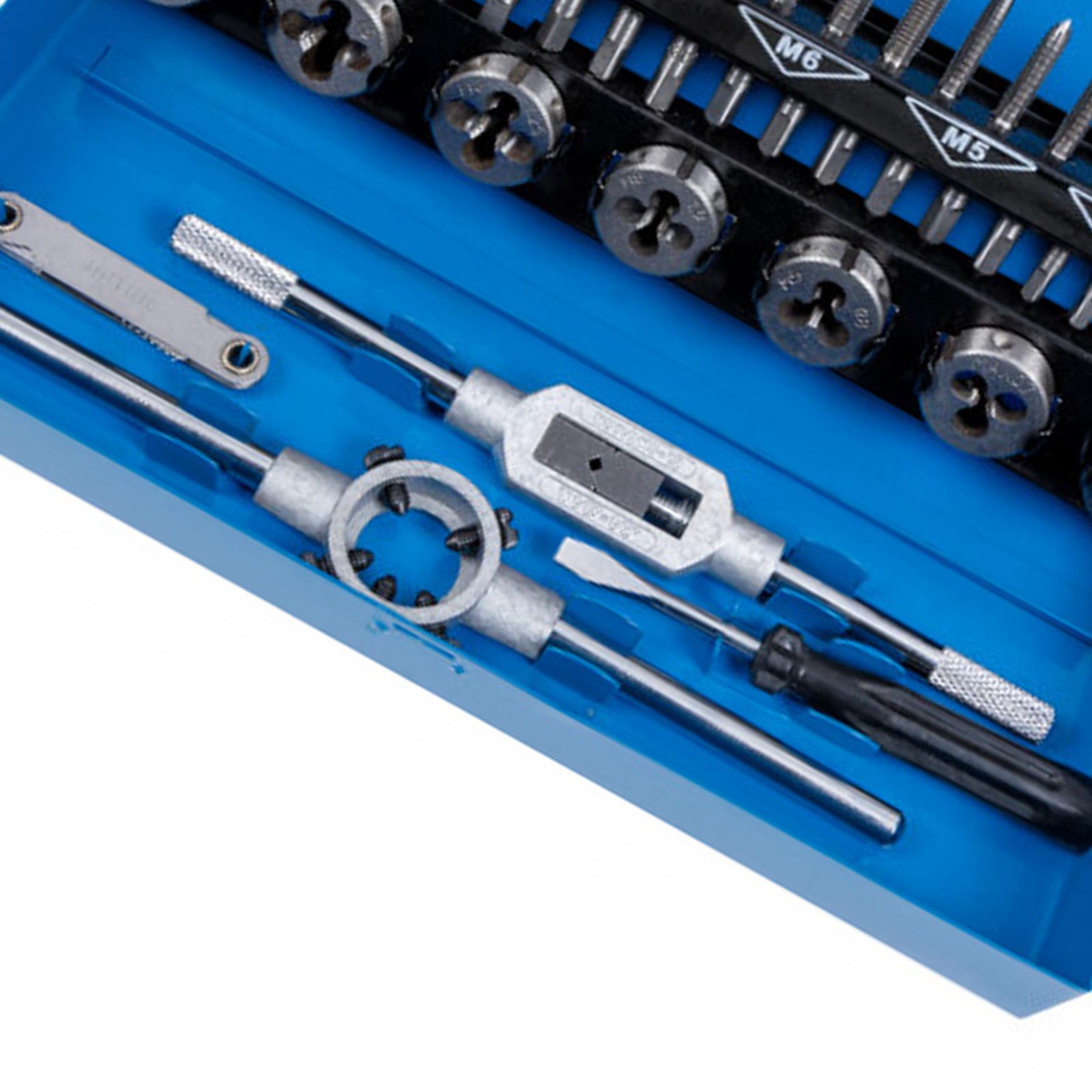 BlueSpot 32Pcs Metric Tap and Die Set M3-M12 Alloy Steel Remover Hand Tools