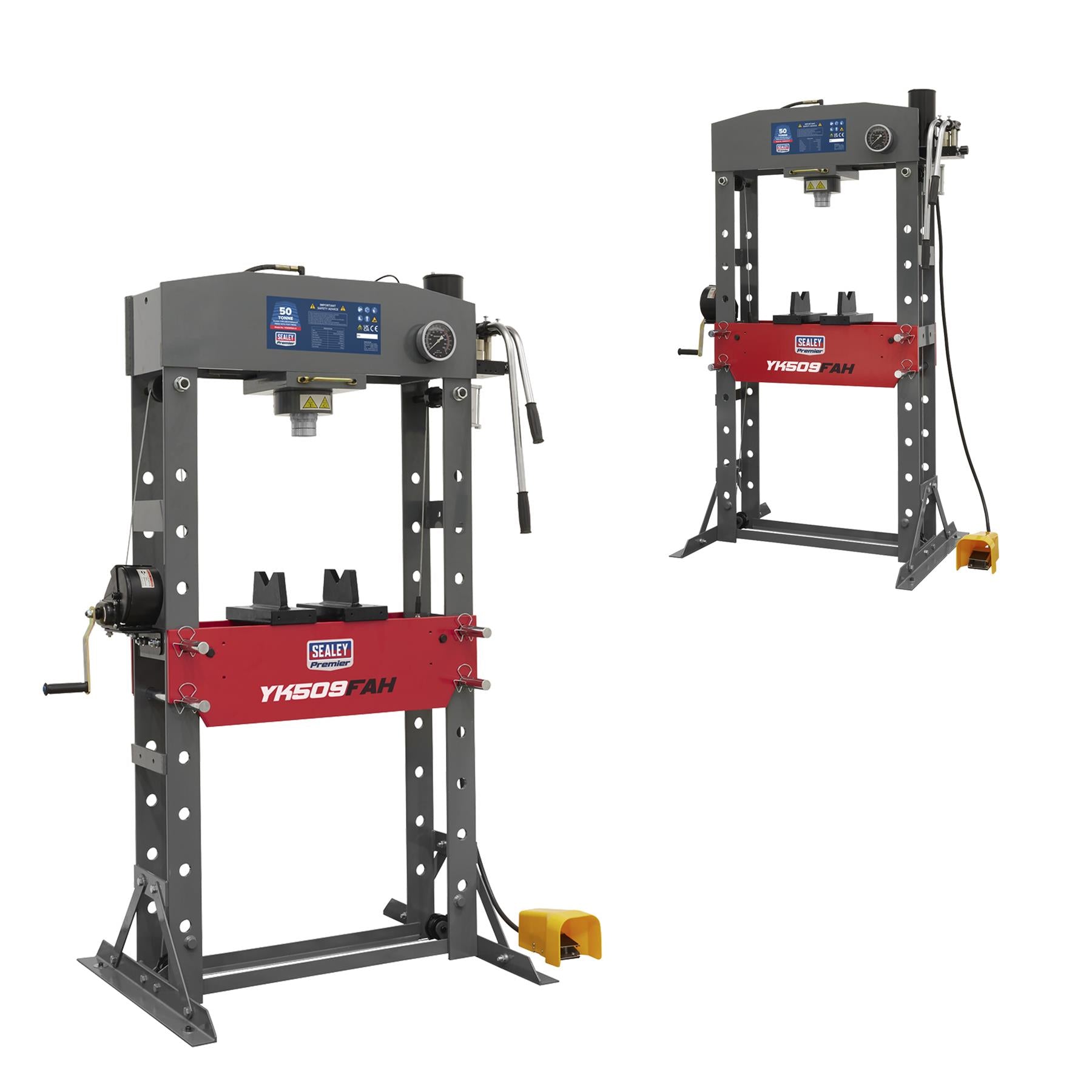 Sealey Air/Hydraulic Press 50tonne Floor Type with Foot Pedal