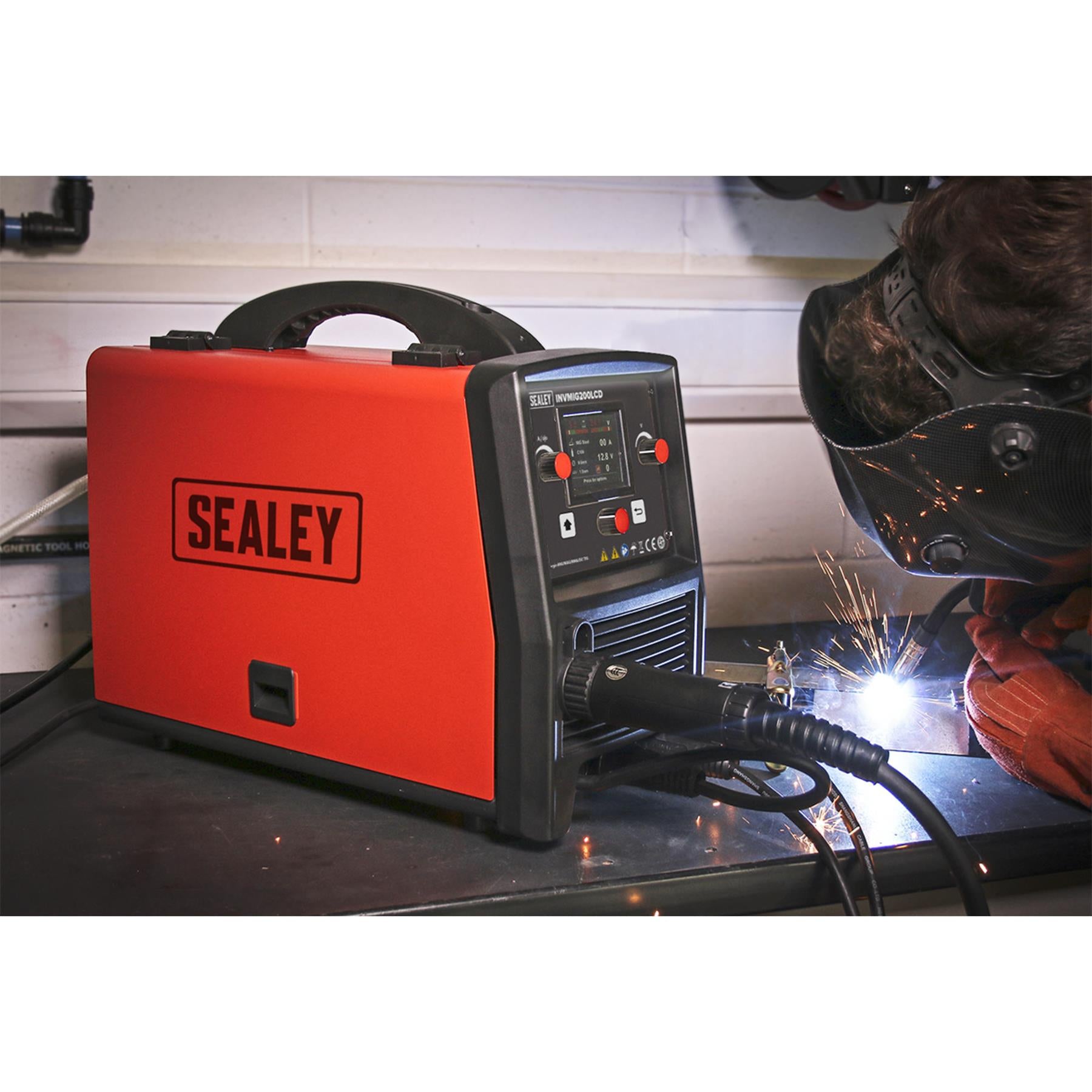 Sealey Inverter Welder MIG, TIG & MMA 200A with LCD Screen