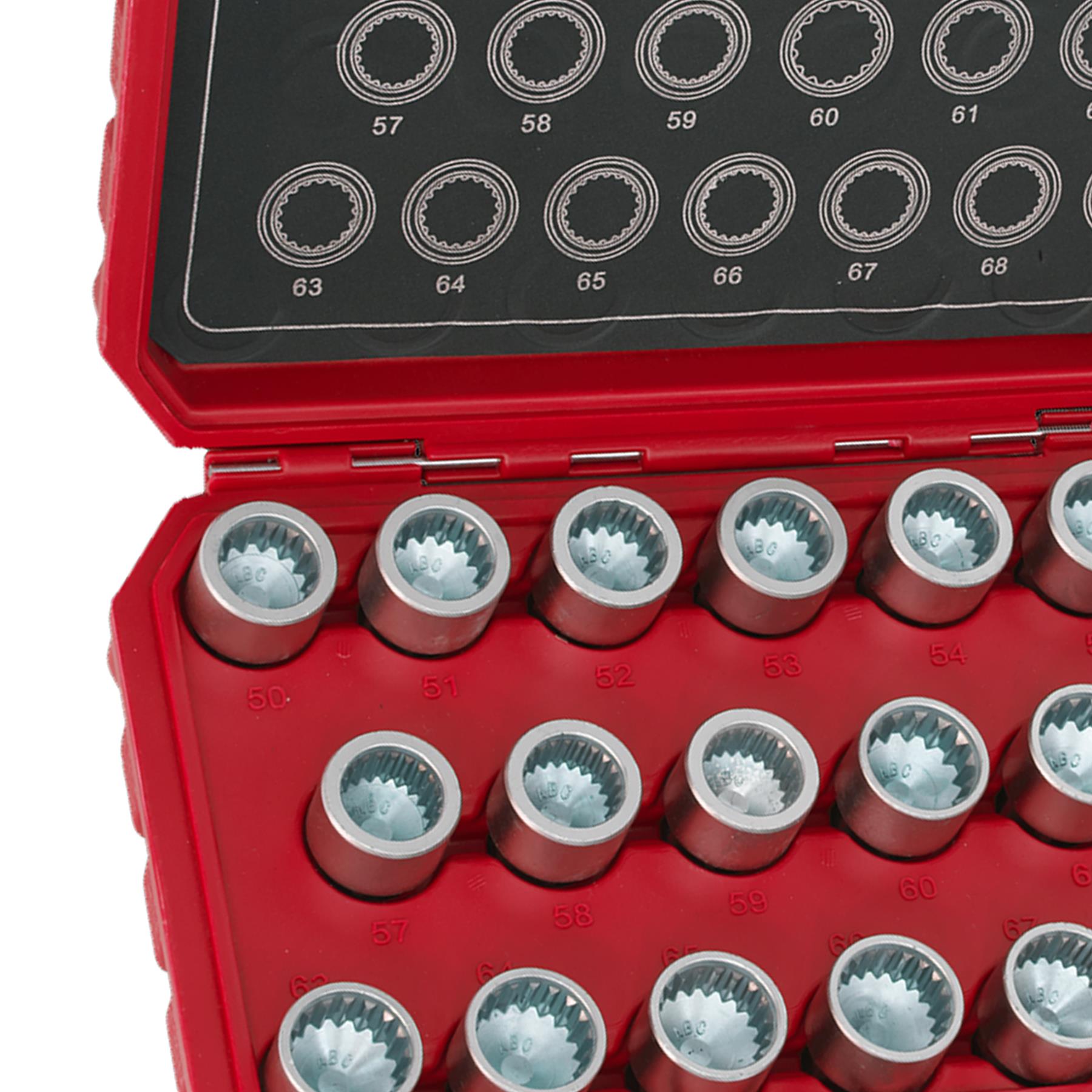 Sealey Locking Wheel Nut Key Set 20pc - Porsche