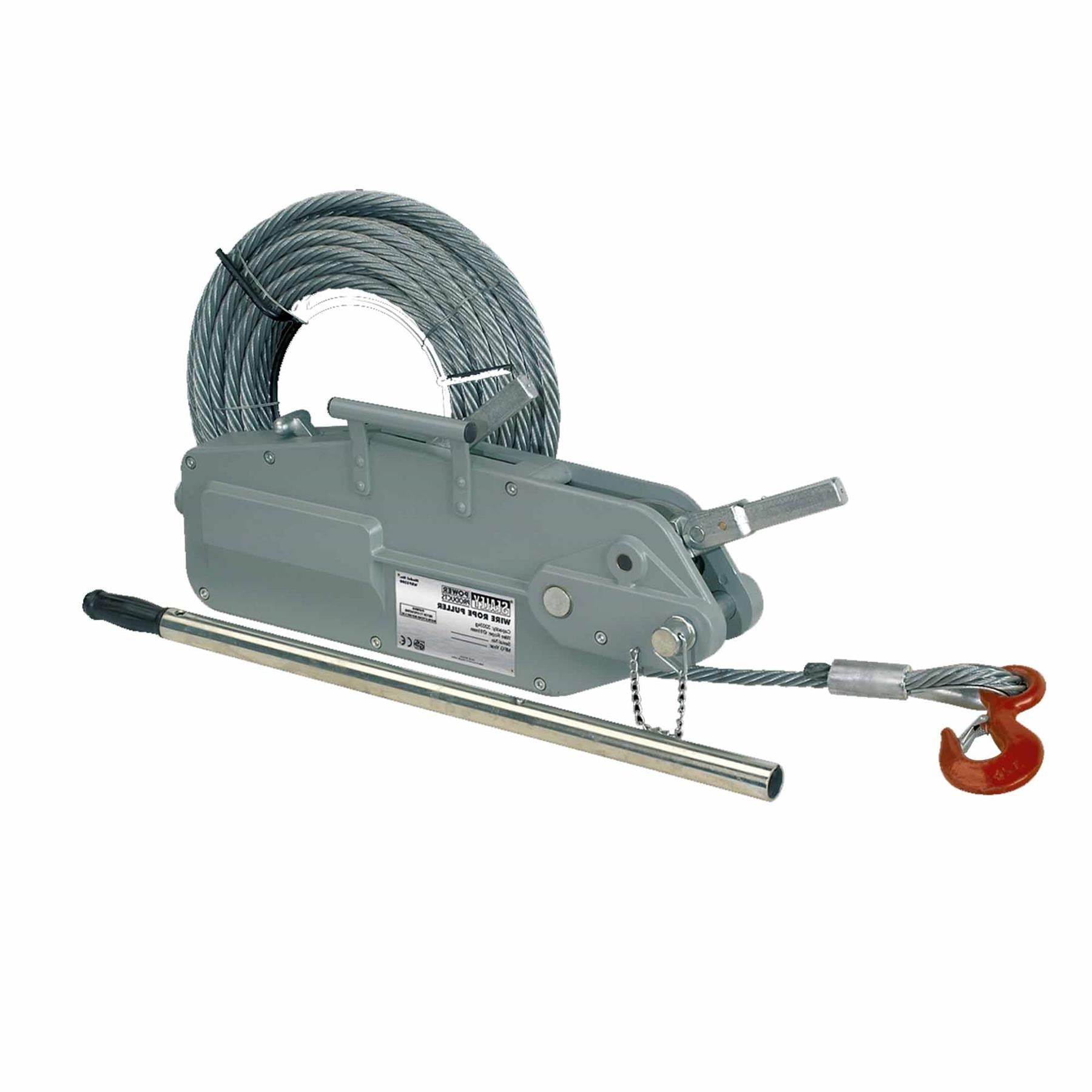 Sealey Wire Rope Puller 3200kg Max Line Force Extra Control Heavy-Duty Hook