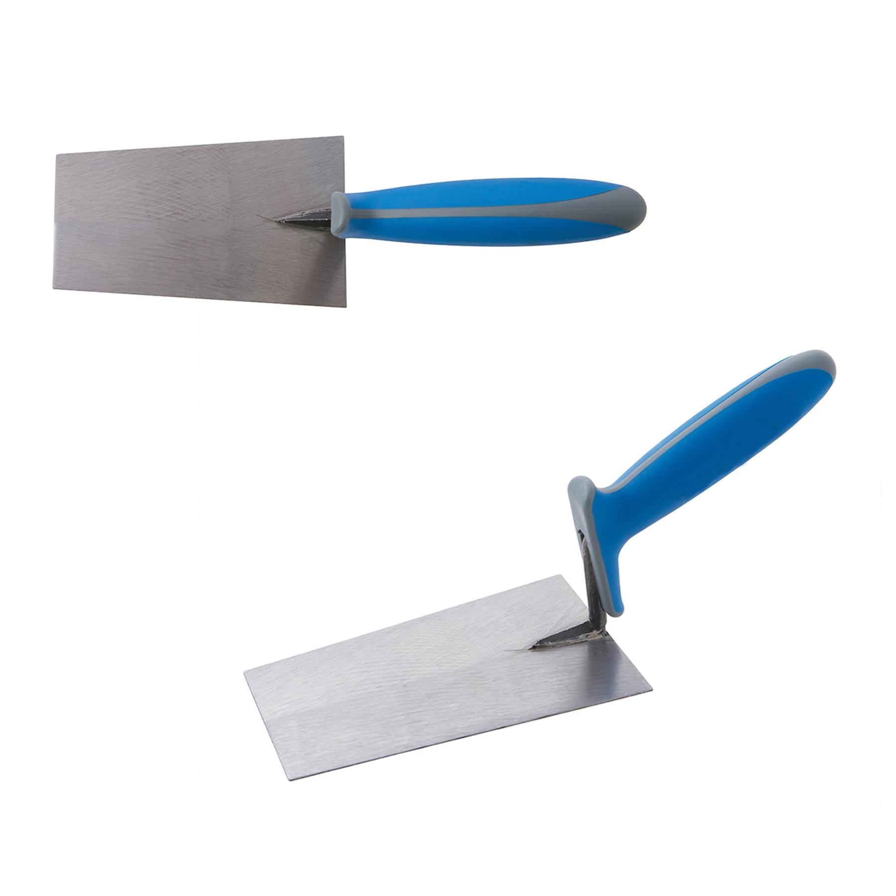 Bucket Trowel Soft-Grip 180mm grabbing wet cement or adhesive from bucket