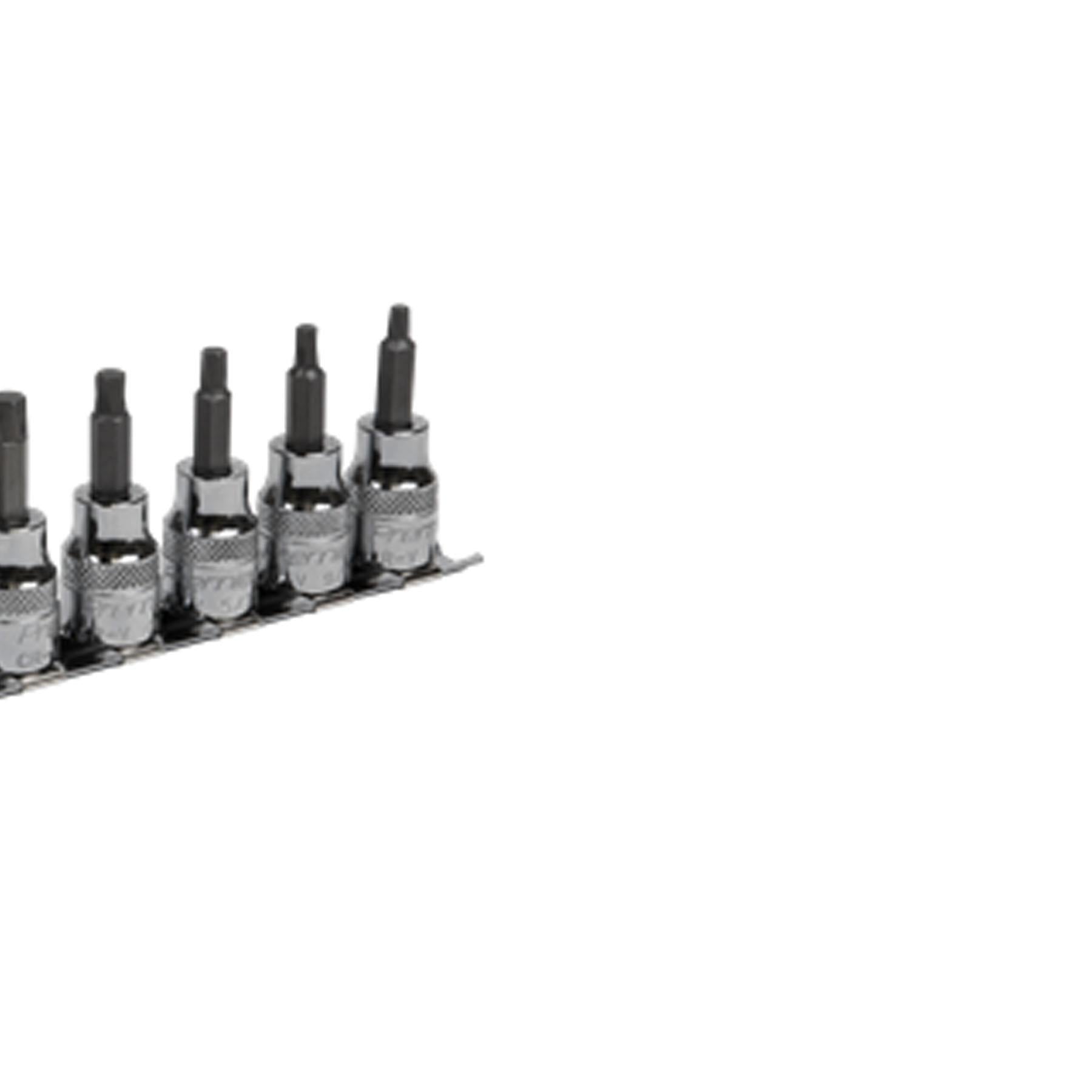 Sealey Hex Socket Bit Set Lock-On 8pc 3/8"Sq Drive Imperial